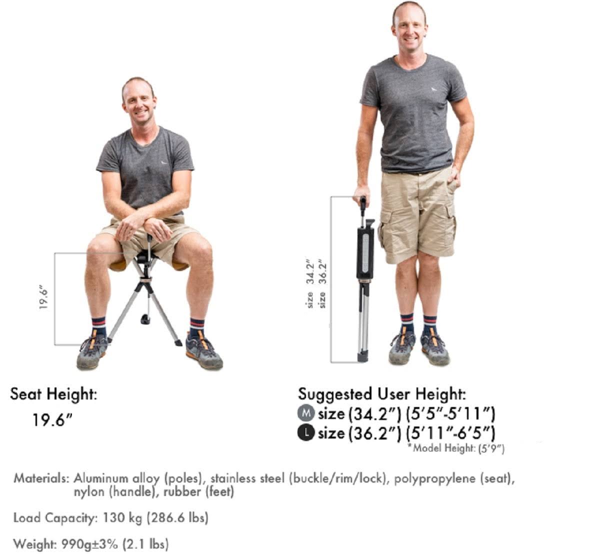 Ta-Da Chair Series 2, Portable Hiking Stick Or Walking Cane Seat, 36.2 Inchh, Black, Adult Unisex XT_5OWCEWDG Ta-Da Chair Series 2, Portable Hiking Stick Or Walking Cane Seat, 36.2 Inchh, Black, Adult Unisex XT_5OWCEWDG