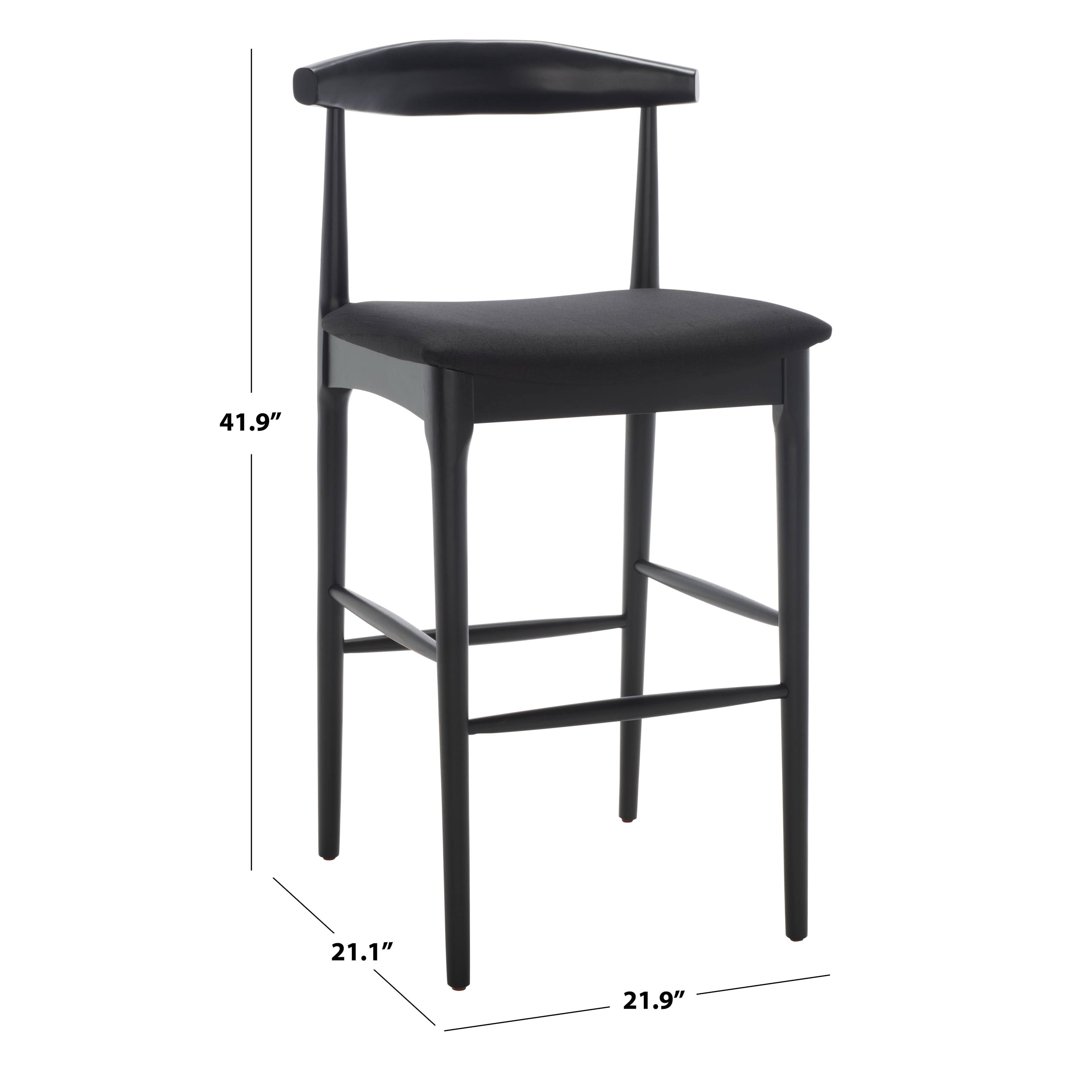Safavieh Bst1503d Lionel Retro Bar Stool Walnut & Cream LV_TPQNMKIE