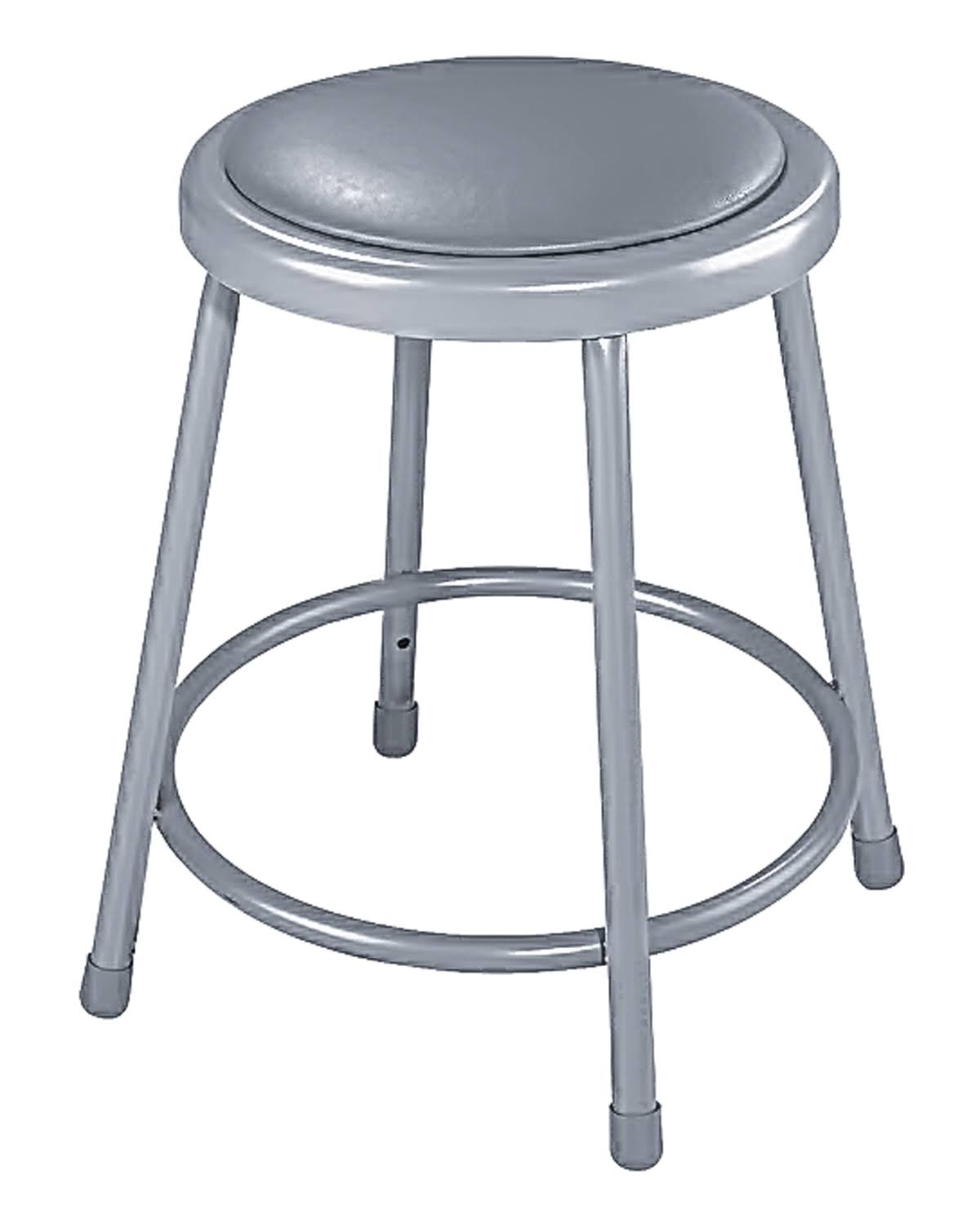 National Public Seating Vinyl-Padded Stool, 24H, Gray L4_OYWQUGLH National Public Seating Vinyl-Padded Stool, 24H, Gray L4_OYWQUGLH