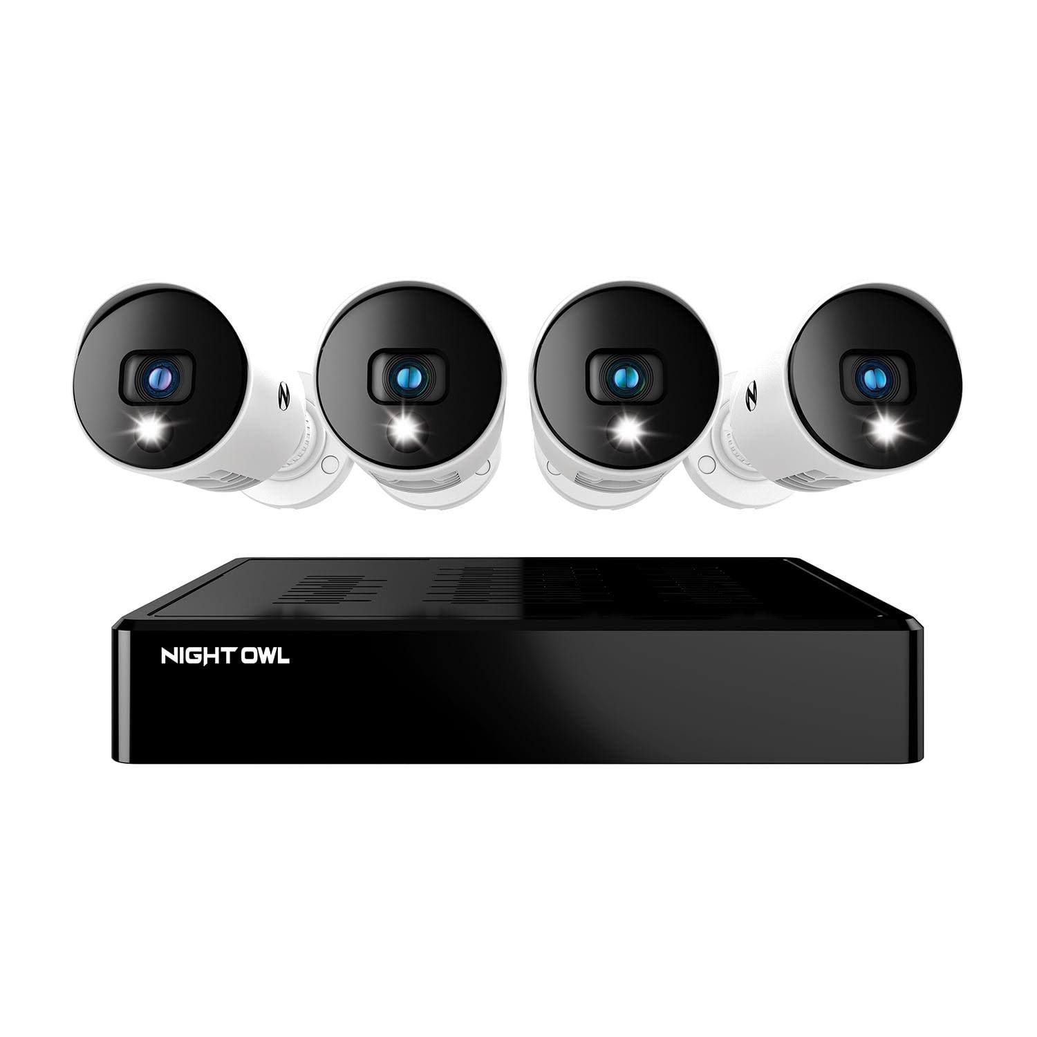 Night Owl Bluetooth 8 Channel Dvr With 1tb Hard Drive, And 4 Wired 1080p Hd Spotlight Security Cameras, Outdoor, Hdmi Connector MD_XCE1LMBM