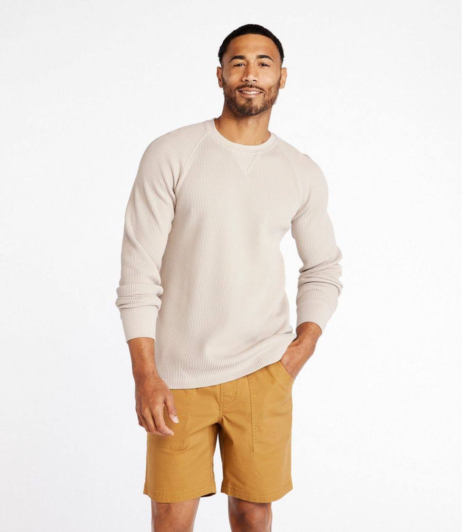Men's Signature Waffle Crew Oyster Shell Medium, Cotton | L.L.Bean KA_PIEHKGP5