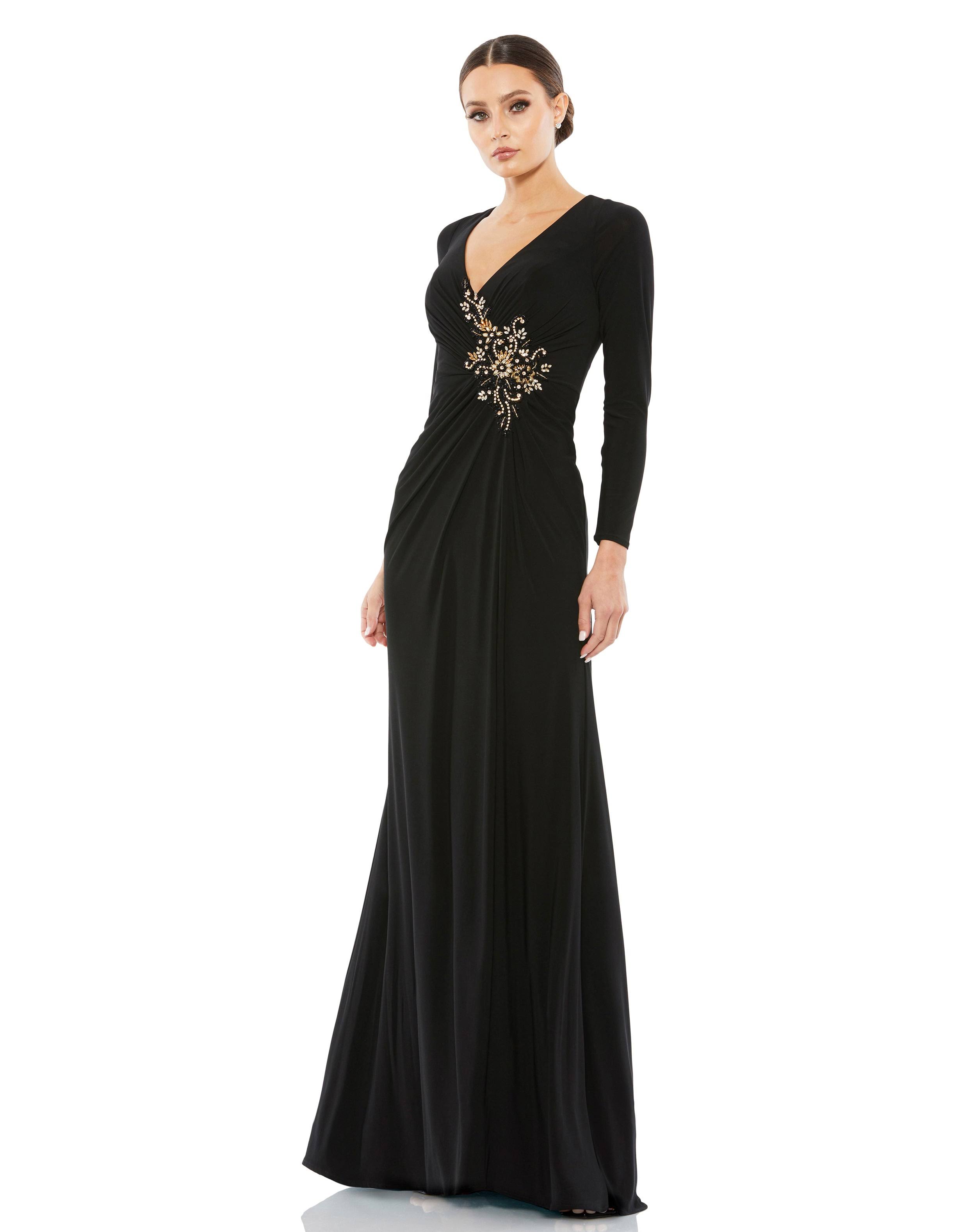 Mac Duggal Women's Appliqué Long-Sleeve Gown - Black - Size 10 SI_YXUBV0IB Mac Duggal Women's Appliqué Long-Sleeve Gown - Black - Size 10 SI_YXUBV0IB