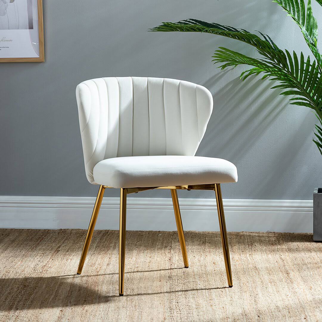 Daulton 20 Wide Velvet Side Chair Mercer41 Fabric: Ivory QN_LOBEFZSI