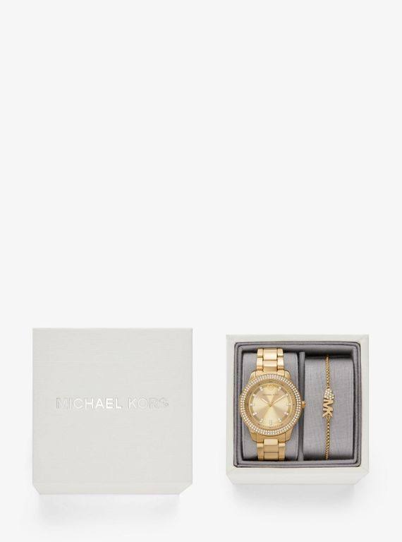 Michael Kors Women's Mini Tibby Gold-Tone Pavé Watch And Bracelet Gift Set - Metallic - Watches RM_6LOZC2CN Michael Kors Women's Mini Tibby Gold-Tone Pavé Watch And Bracelet Gift Set - Metallic - Watches RM_6LOZC2CN