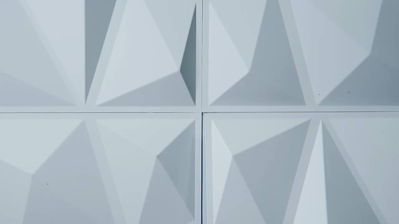 Art3dwallpanels Decorative 3d Wall Panel Black Waterproof Paneling 19.7 In. X 19.7 In. (32 Sq. Ft./12-Pack) JK_SGSTAVDP