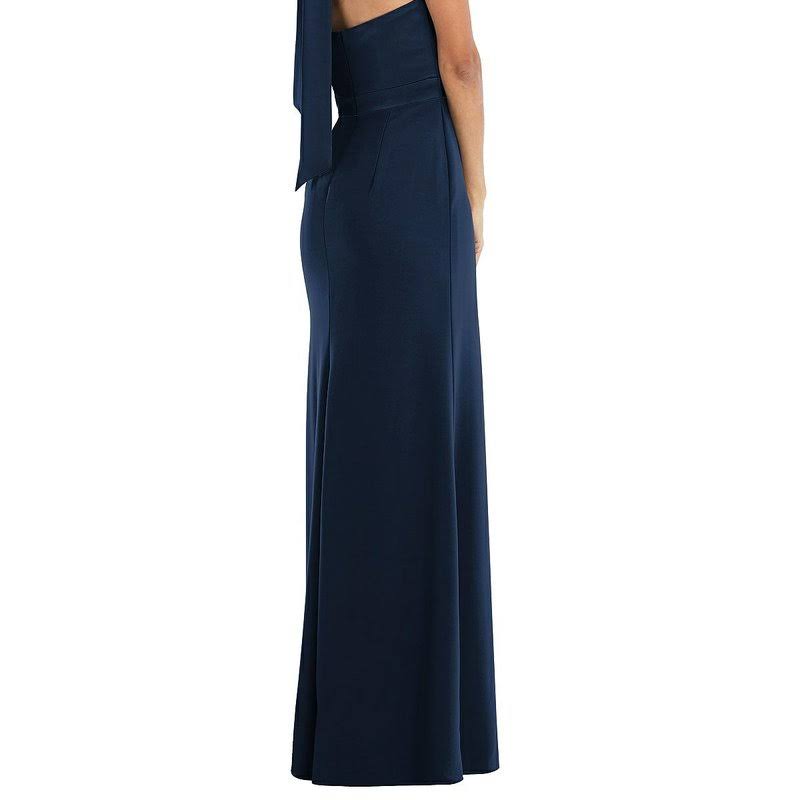 After Six High-Neck Open-Back Maxi Dress With Scarf Tie - Blue F5_MH20OWJX