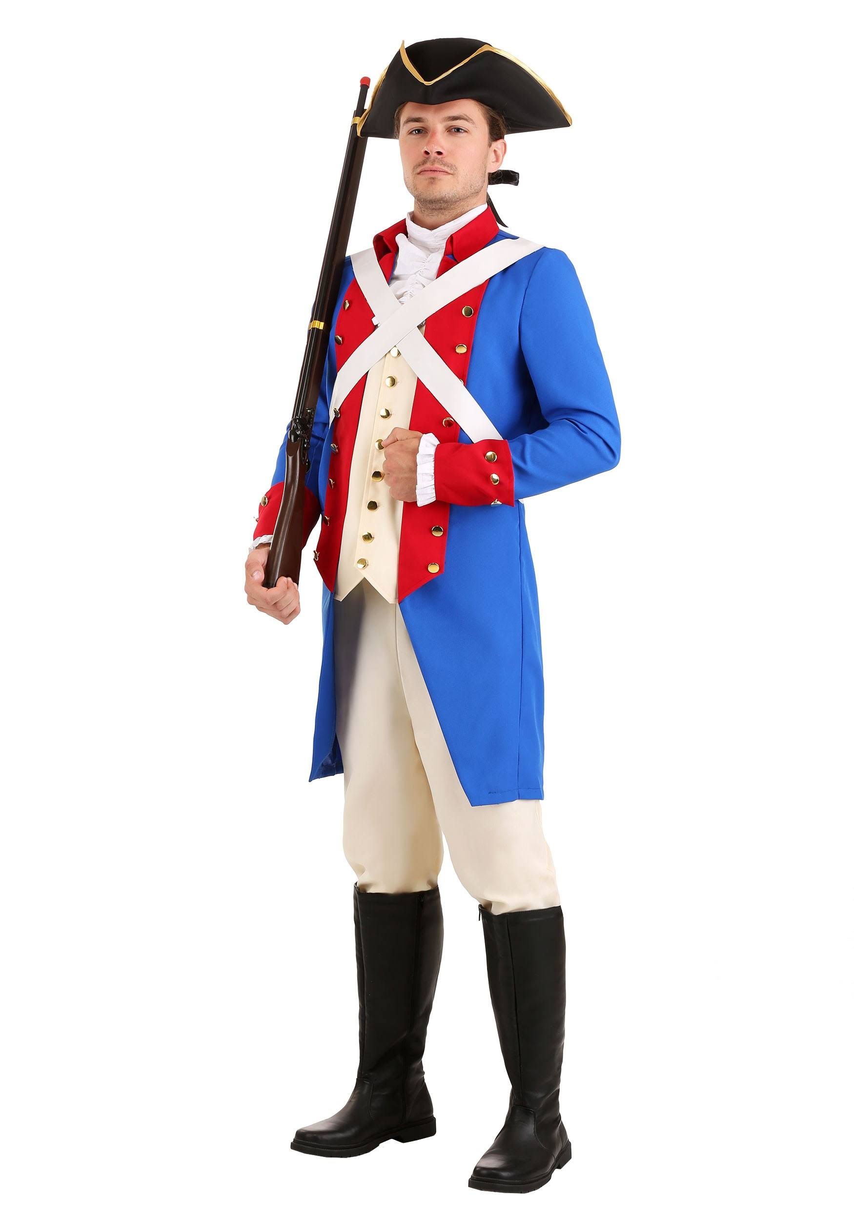 Men's American Revolution Soldier Costume, Size: Medium YU_FNYS0IYB