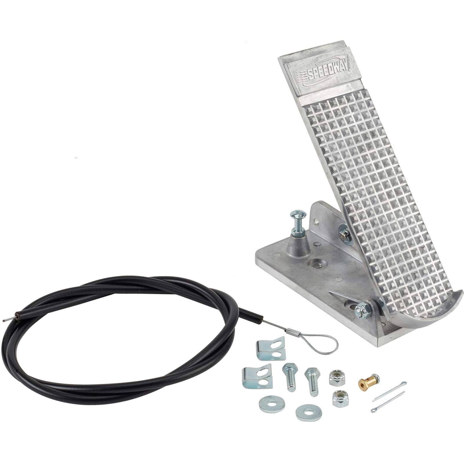 Speedway Motors Cast Aluminum Accelerator Throttle Pedal Assembly Includes Heavy Duty Cable, Mounting Hardware And Textured Pedal, 2.5 X 6 X .25 RV_JVSJSGSY Speedway Motors Cast Aluminum Accelerator Throttle Pedal Assembly Includes Heavy Duty Cable, Mounting Hardware And Textured Pedal, 2.5 X 6 X .25 RV_JVSJSGSY