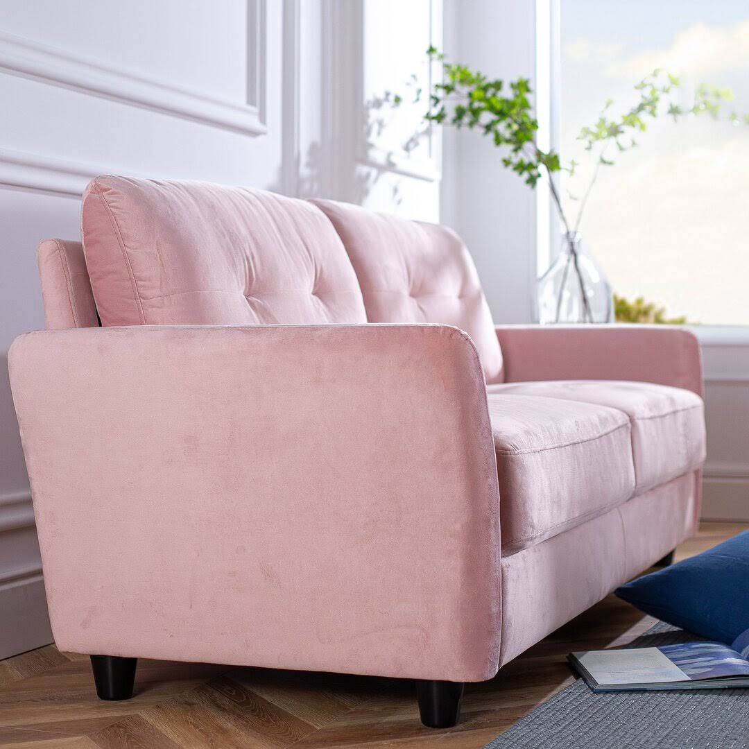 Oh 78.35 Velvet Flared Arm Sofa Mercer41 Upholstery Color: Blush N3_CT9YORAZ