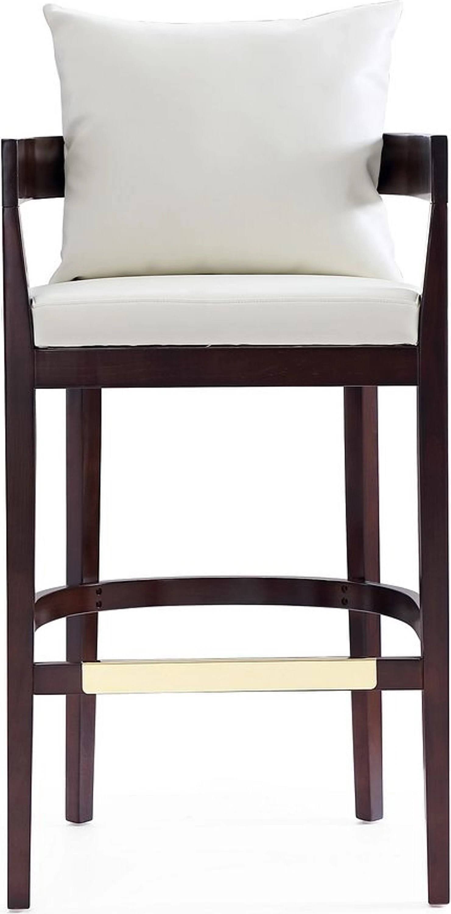 Manhattan Comfort Ritz Barstool In Ivory And Dark Walnut (Set Of 3) N2_BC4JY0WP