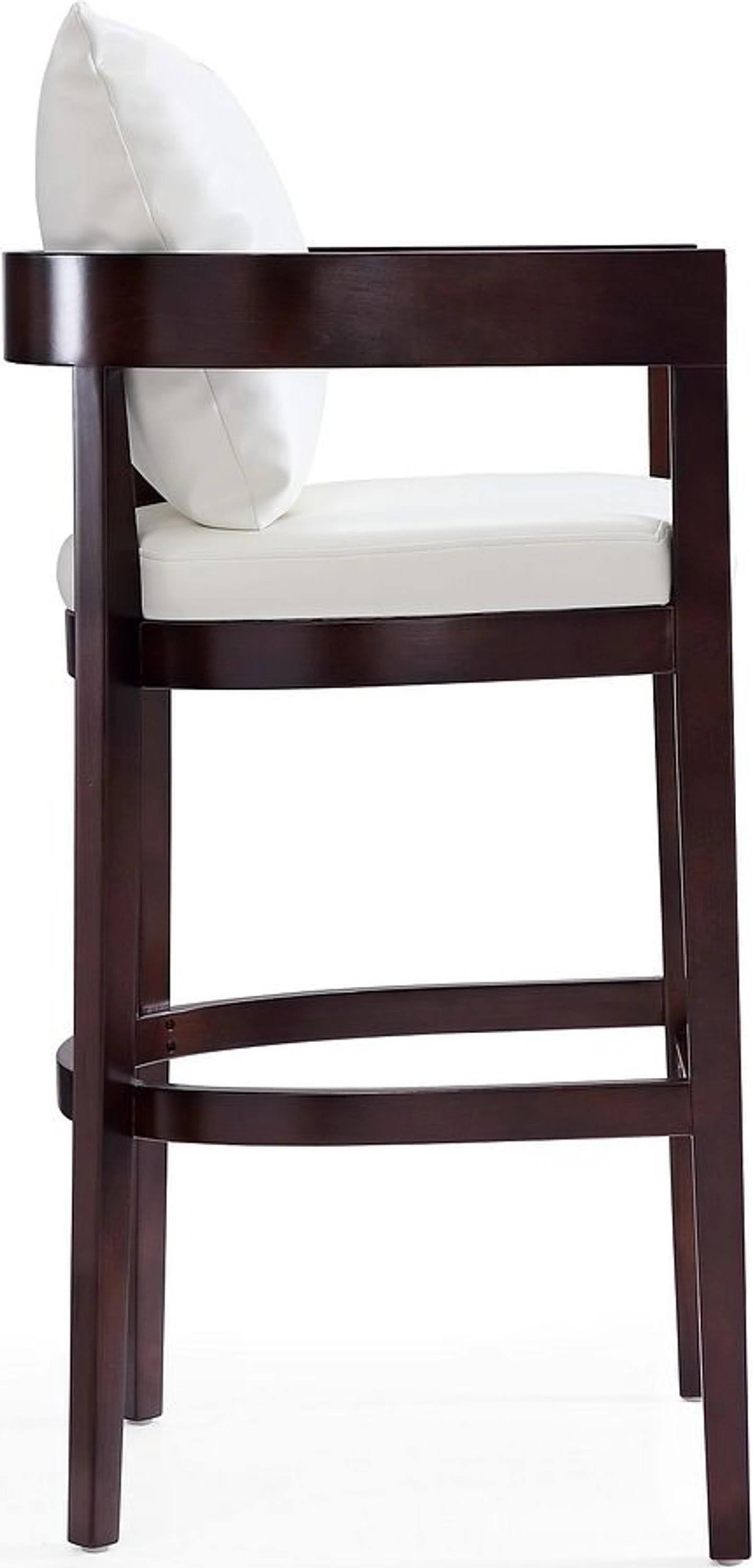 Manhattan Comfort Ritz Barstool In Ivory And Dark Walnut (Set Of 3) N2_BC4JY0WP