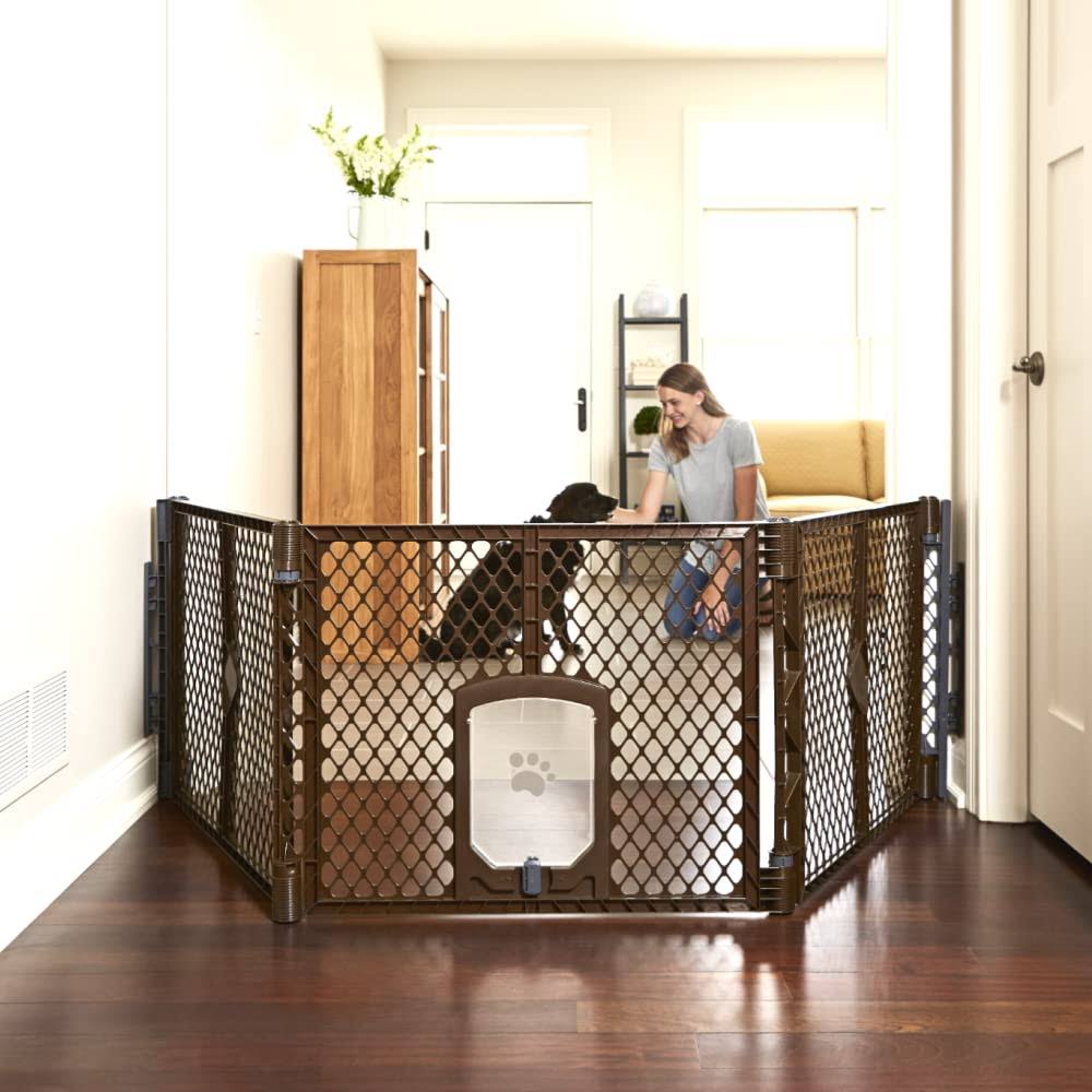 Mypet Extra Wide Gate With Small Pet Door, 8805 XK_O36L3D7X Mypet Extra Wide Gate With Small Pet Door, 8805 XK_O36L3D7X