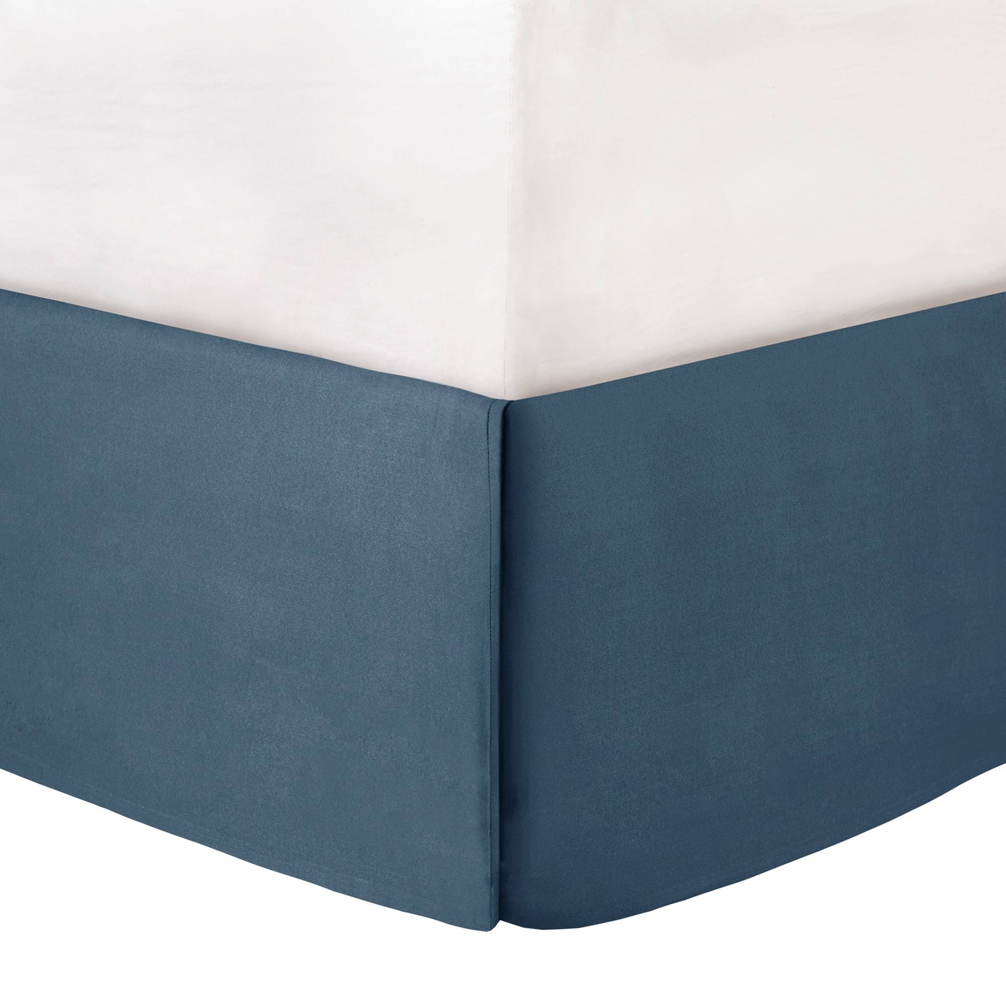 Madison Park Cape Cod 7 Piece Cotton Sateen Comforter Set Blue Queen YY_877RFDEF