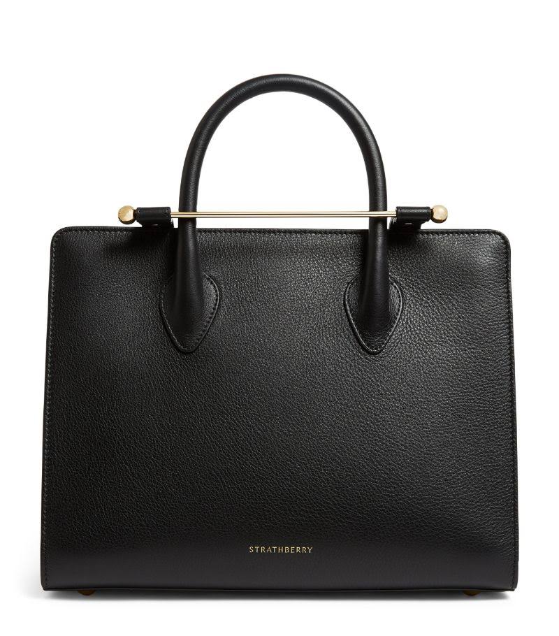 Strathberry Midi Leather Tote In Black BV_AS88AEX7 Strathberry Midi Leather Tote In Black BV_AS88AEX7