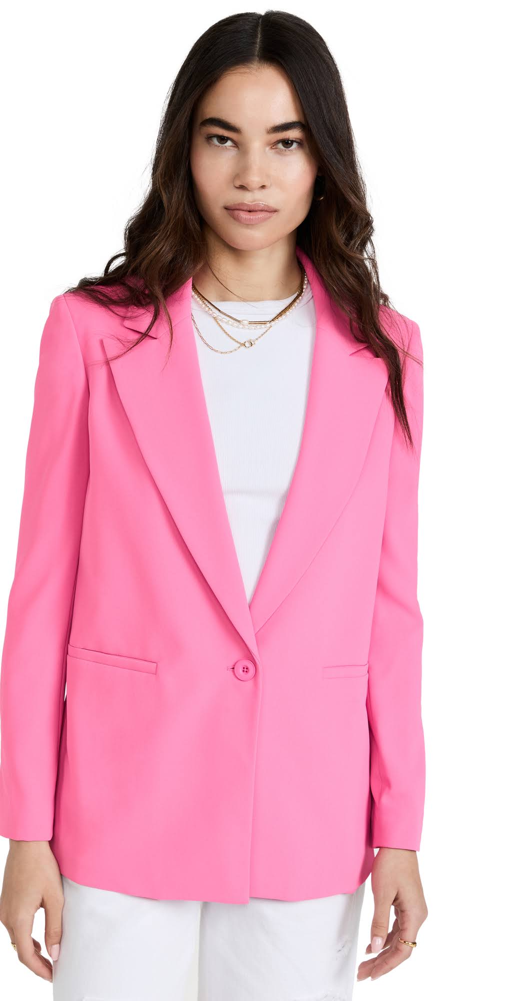 Alice + Olivia Denny Notch Collar Boyfriend Blazer 8 / Bordeaux UW_EFASMP1I Alice + Olivia Denny Notch Collar Boyfriend Blazer 8 / Bordeaux UW_EFASMP1I