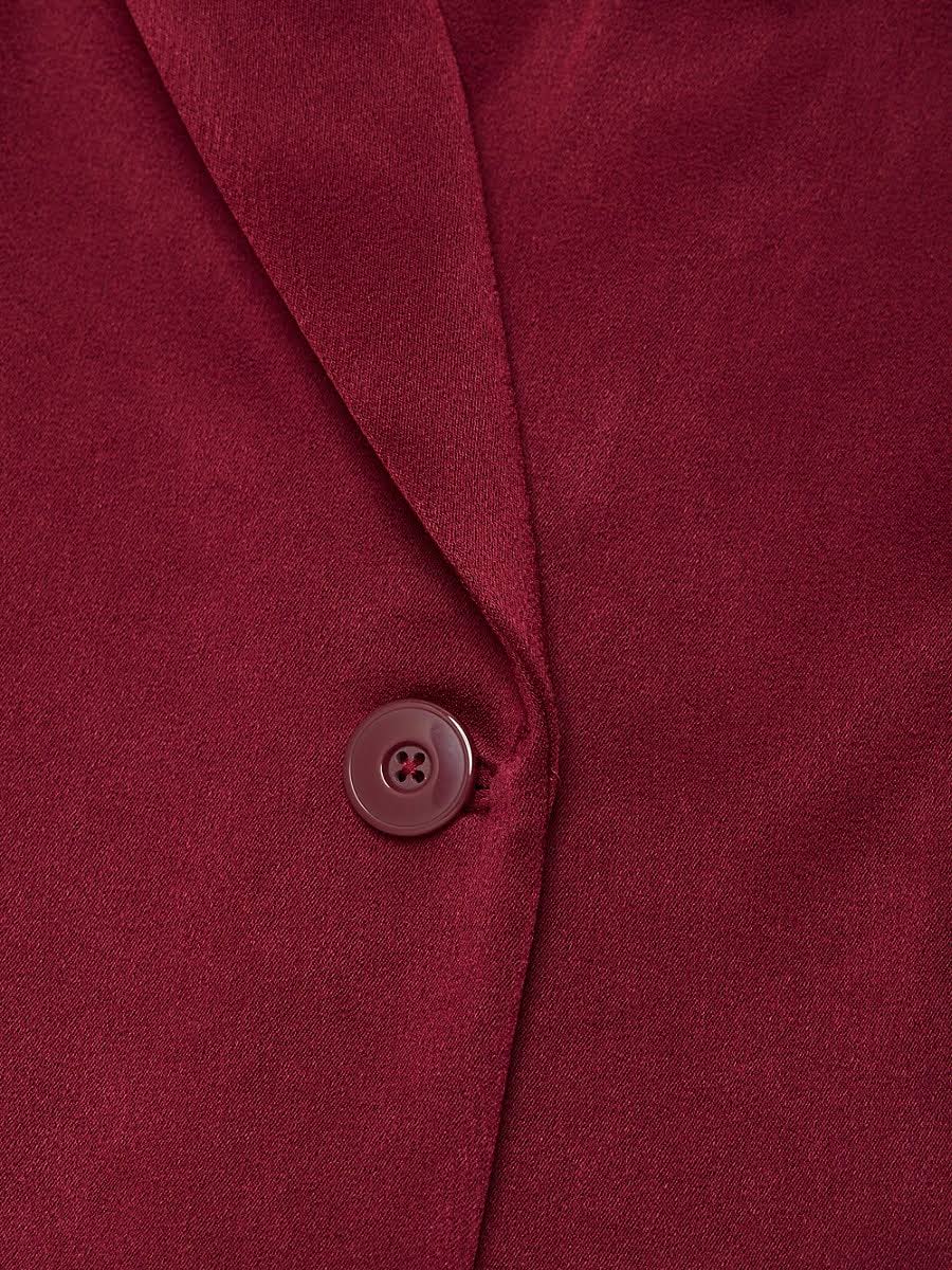 Alice + Olivia Denny Notch Collar Boyfriend Blazer 8 / Bordeaux UW_EFASMP1I