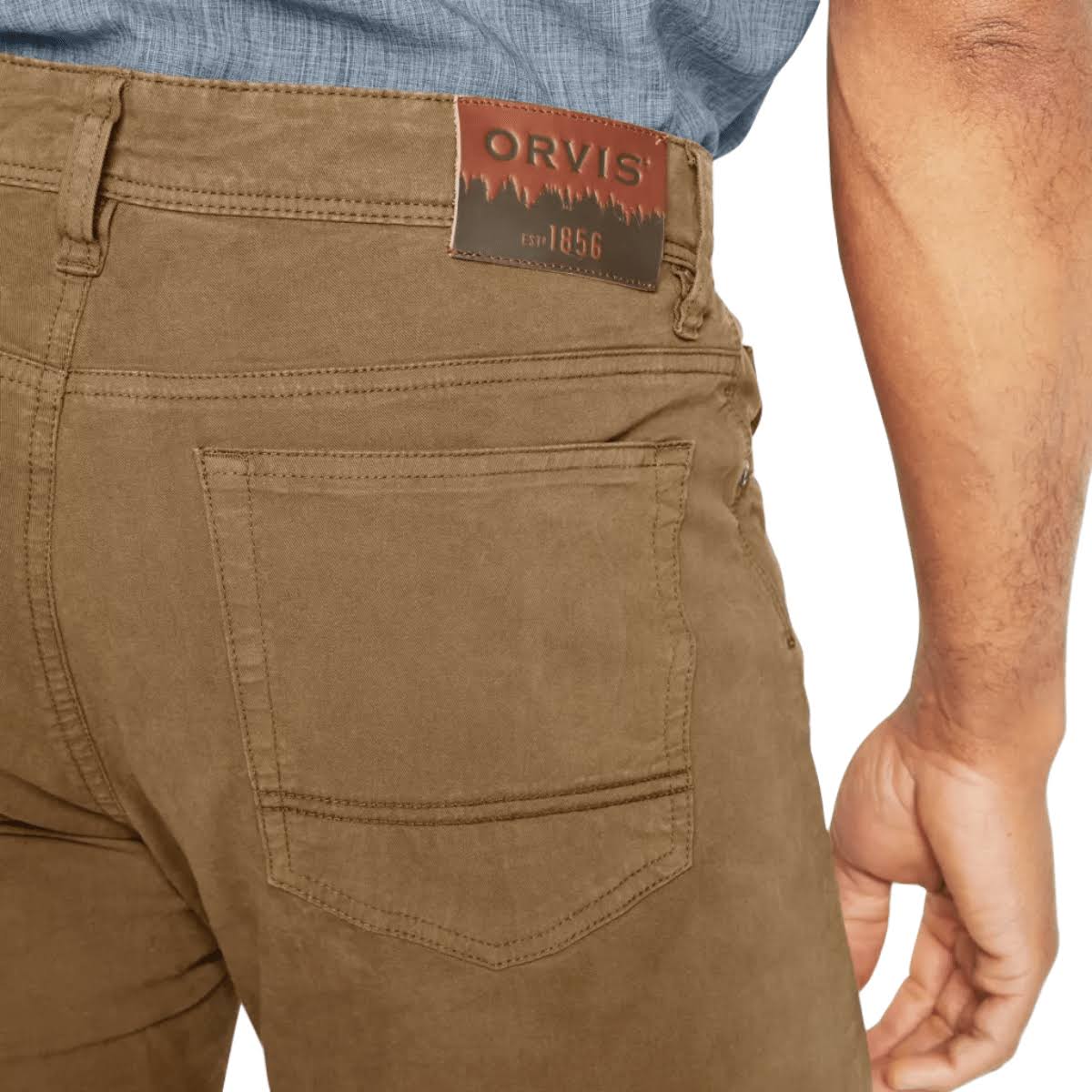 Orvis 5 Pocket Stretch Twill Pants, 34 Inch / 33 / Field Khaki I2_8XNHZDUT