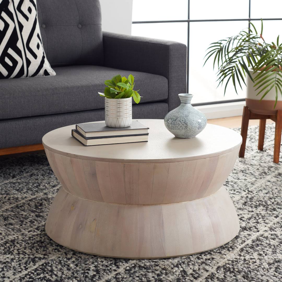 Champlain Drum Coffee Table Steelside Color: White Wash KC_6RDYPARN Champlain Drum Coffee Table Steelside Color: White Wash KC_6RDYPARN