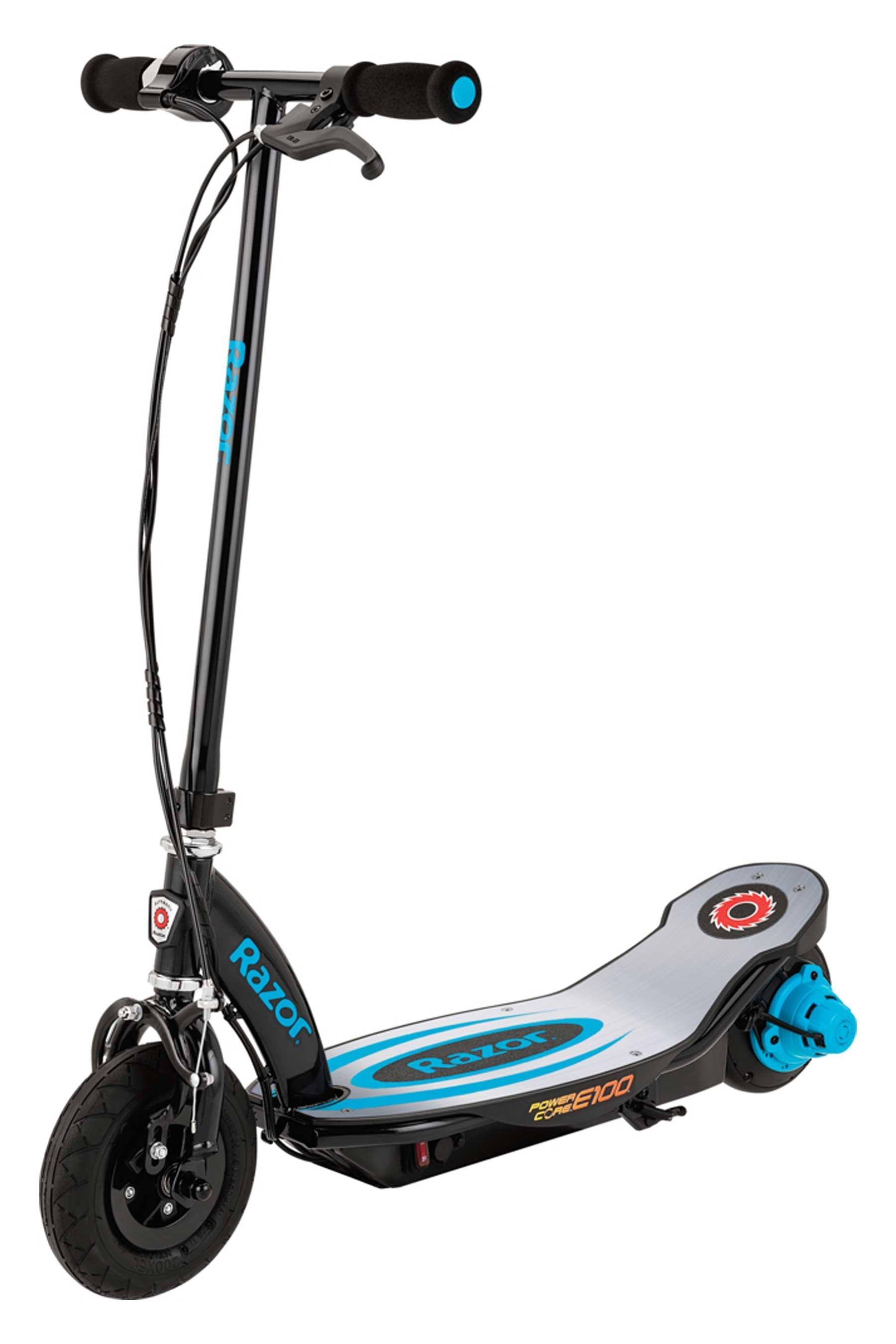 Razor Black Label E100 Electric Scooter - Blue, For Kids Ages 8+ And Up To 120 Lbs, 8 Pneumatic Front Tire, Up To 10 Mph & Up L9_UYPS25Z2 Razor Black Label E100 Electric Scooter - Blue, For Kids Ages 8+ And Up To 120 Lbs, 8 Pneumatic Front Tire, Up To 10 Mph & Up L9_UYPS25Z2