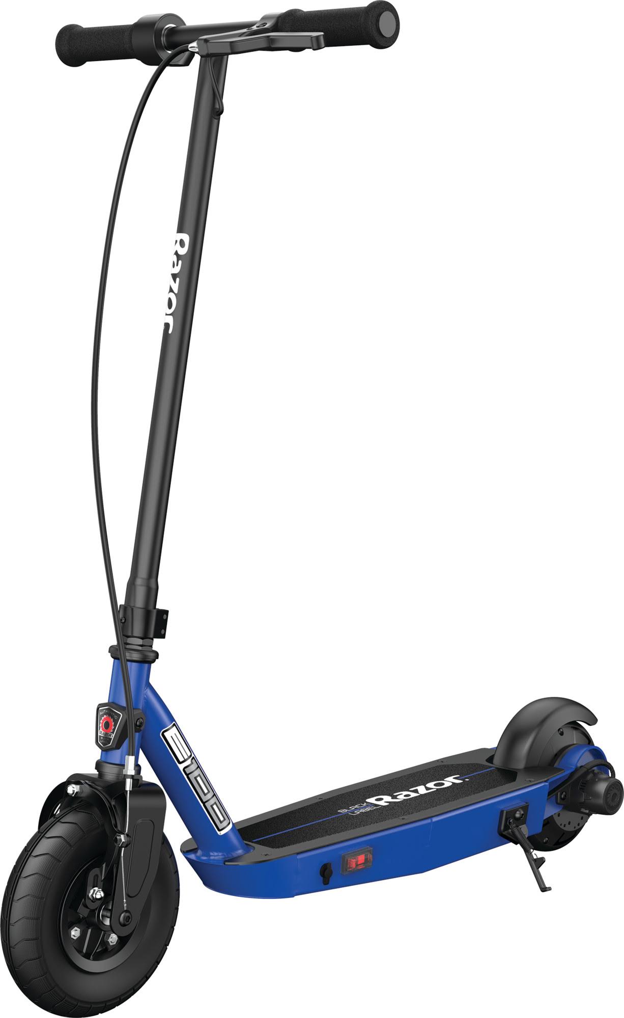 Razor Black Label E100 Electric Scooter - Blue, For Kids Ages 8+ And Up To 120 Lbs, 8 Pneumatic Front Tire, Up To 10 Mph & Up L9_UYPS25Z2
