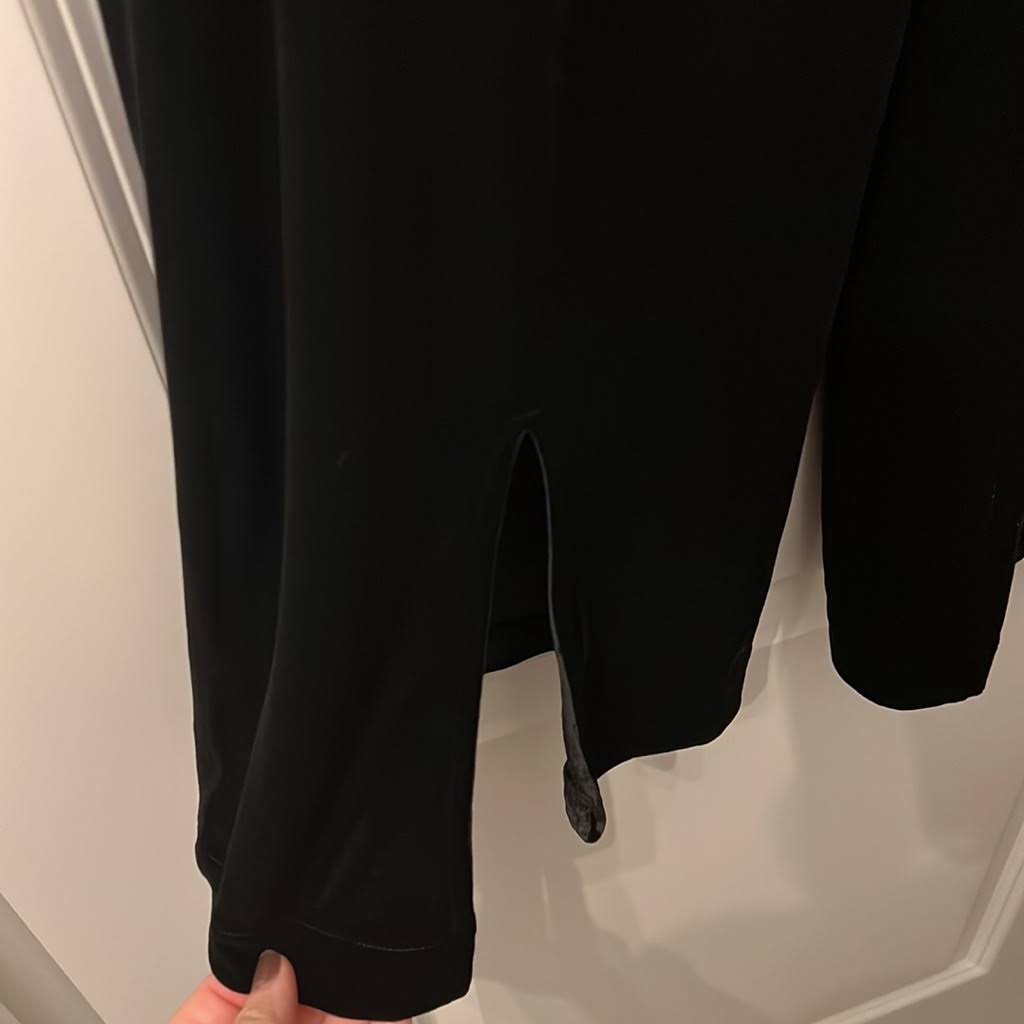 Spanx Women's Velvet Front Slit Pants - Black - Size M - Very Black ZJ_9NC6MZ3L