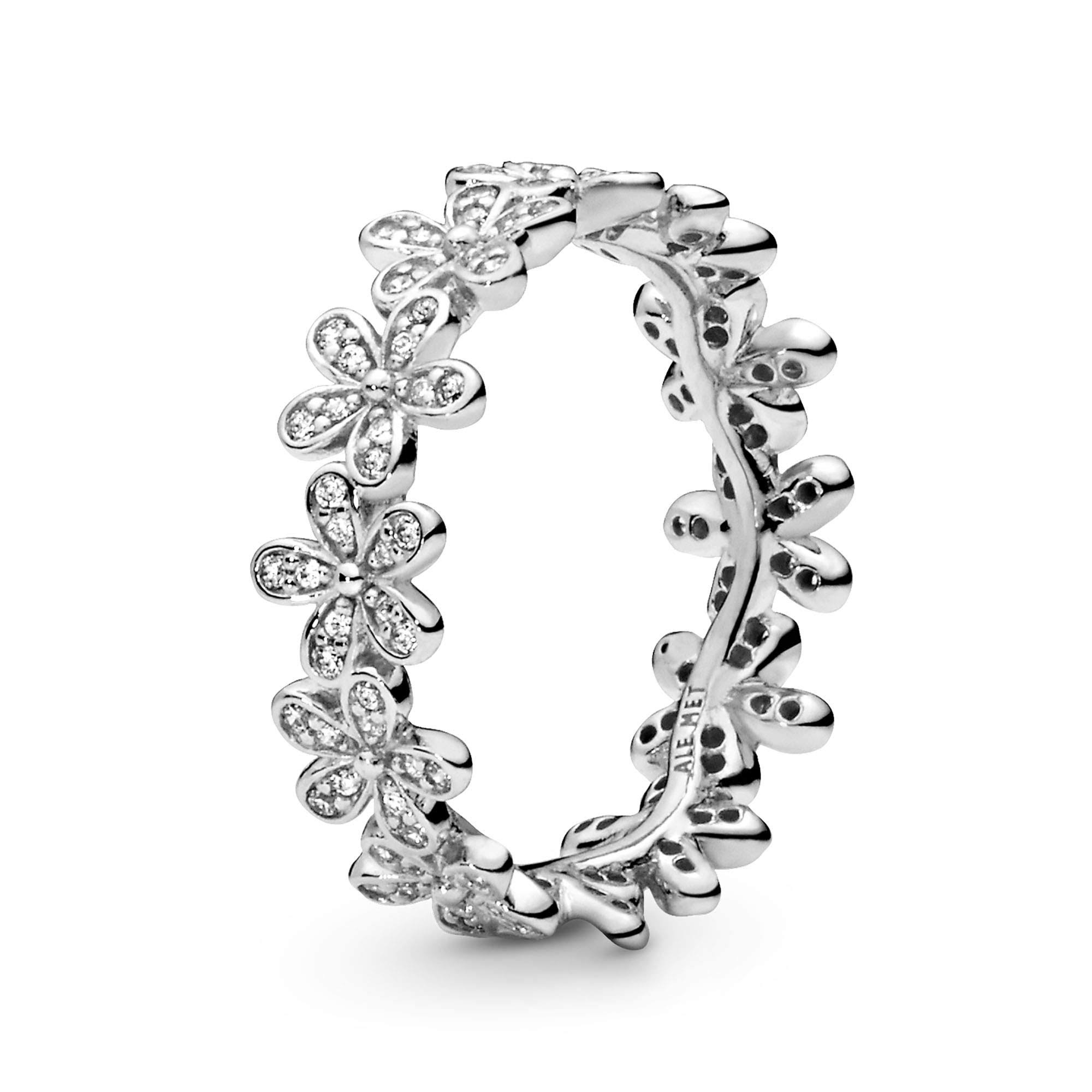 Pandora Dazzling Daisy Meadow Ring Sterling Silver - Size 7.5 BG_XNQFFR30 Pandora Dazzling Daisy Meadow Ring Sterling Silver - Size 7.5 BG_XNQFFR30