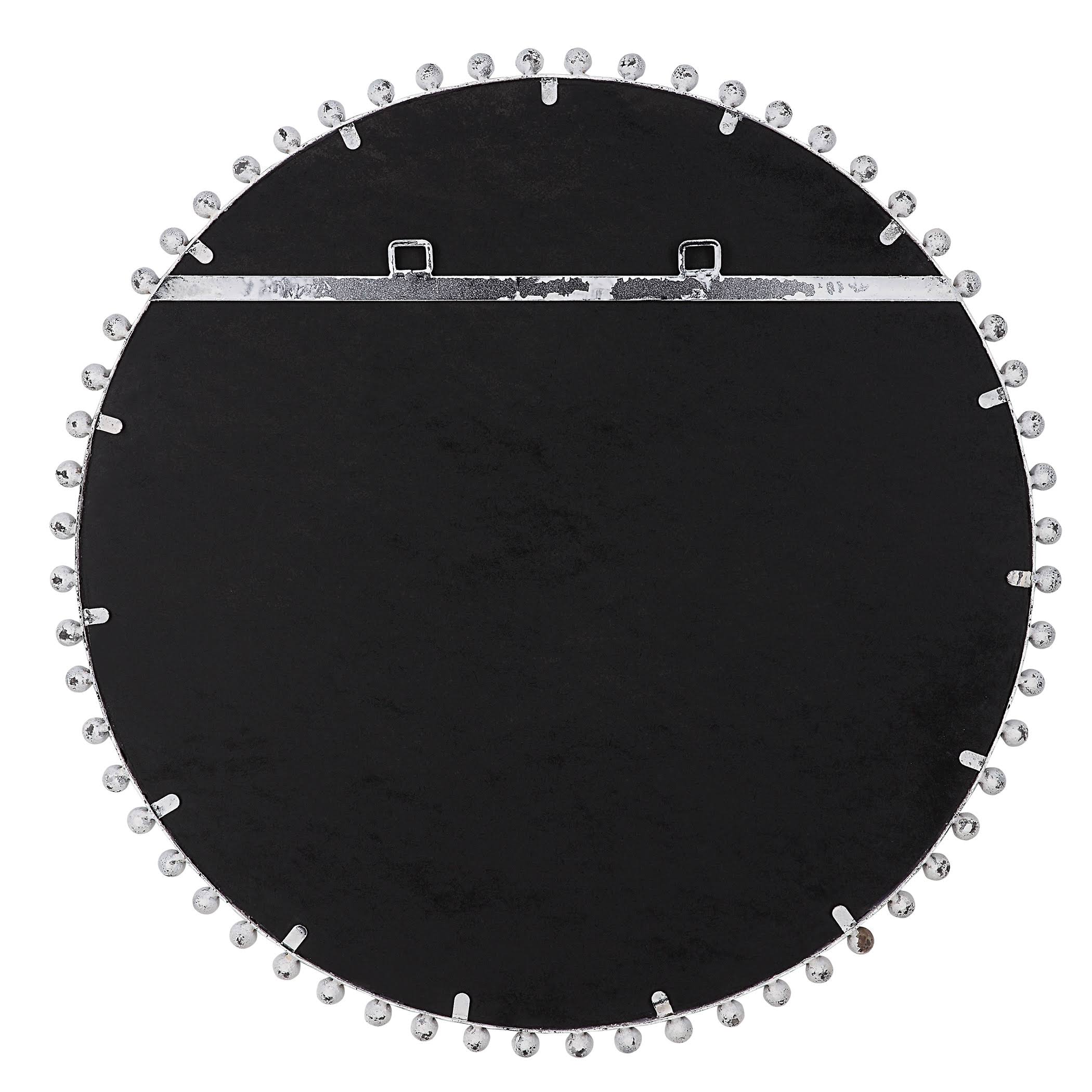 Uttermost Taza Aged Round Mirror - White YA_5PNEV5SQ