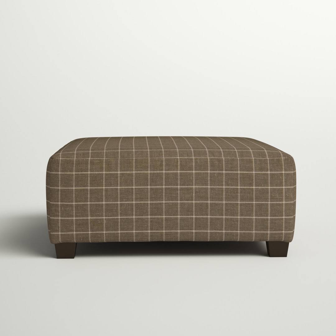Annora 41 Wide Square Checkered Cocktail Ottoman Three Posts VV_FCII0QF0