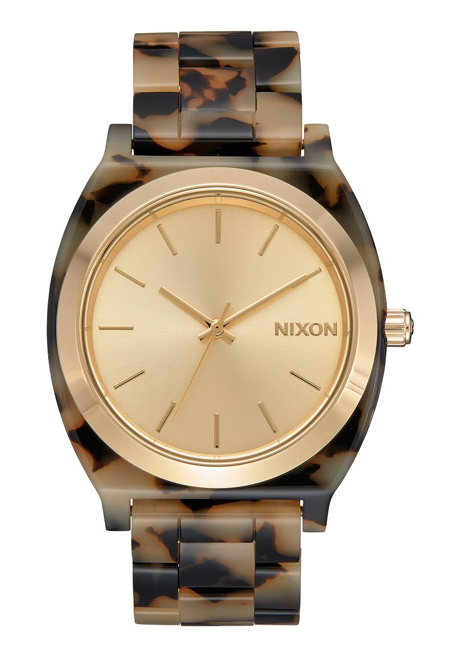 Nixon Time Teller Acetate Cream Tortoise Watch 76_6UEQ3P5P