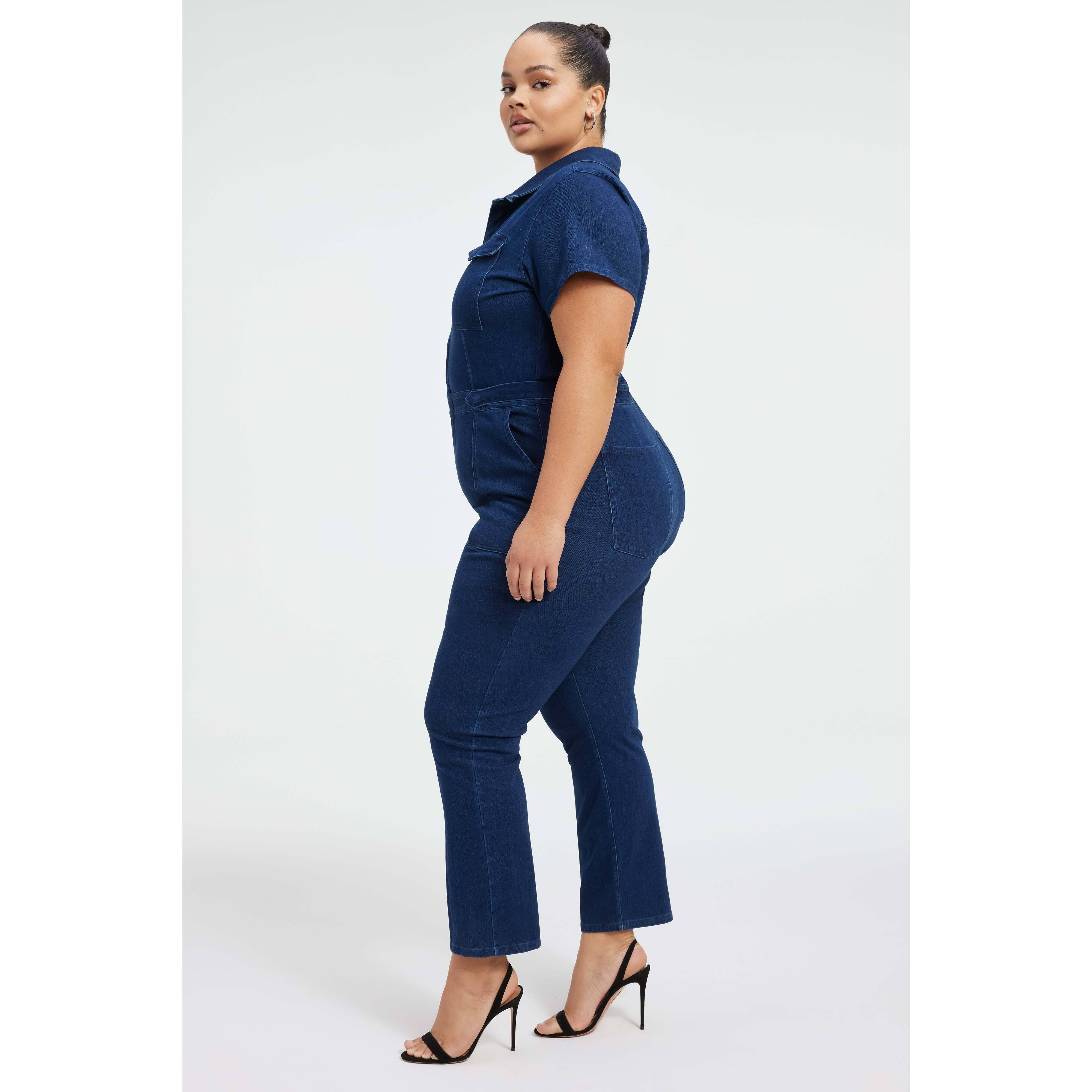 Good American Women's Fit For Success Jumpsuit - Indigo - Size Medium RT_UARNZ2B7