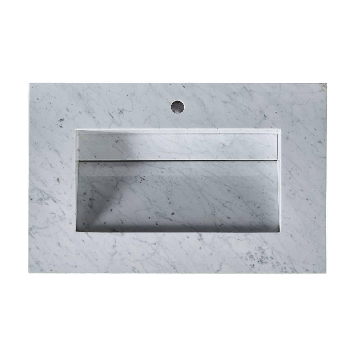 Silkroad Exclusive 36 W X 23 D X 3.5 H Vanity Top With Integrated Sink (Carrara White Marble) QX_ORZYEBKI Silkroad Exclusive 36 W X 23 D X 3.5 H Vanity Top With Integrated Sink (Carrara White Marble) QX_ORZYEBKI