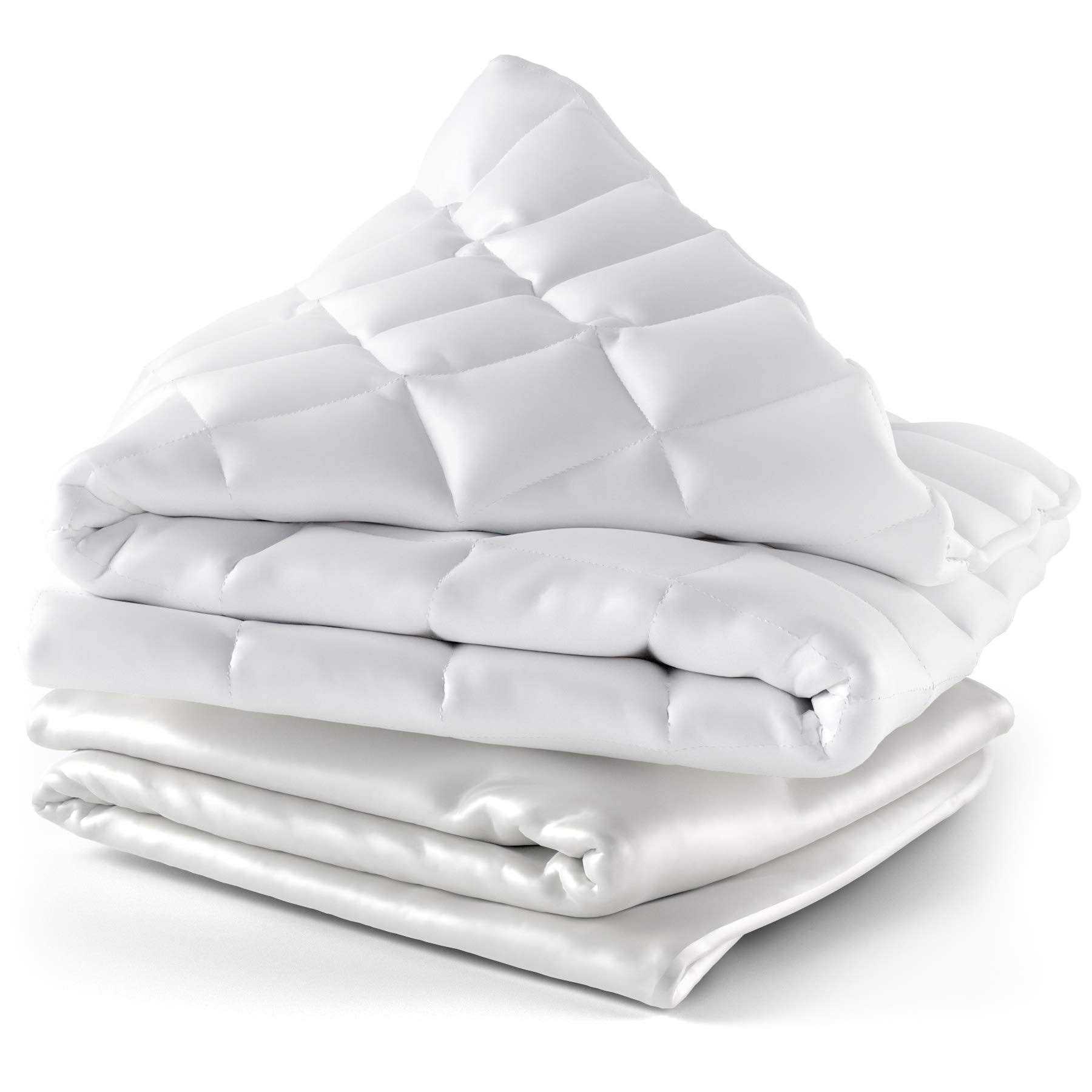 Cosy House Collection Adult Weighted Blanket & Removable Cover - 48 Inch X 72 Inch, 15 Lbs Heavy Blanket With Premium Glass Beads, Grey, Size: 48 X 72 MA_YVYOK7OL