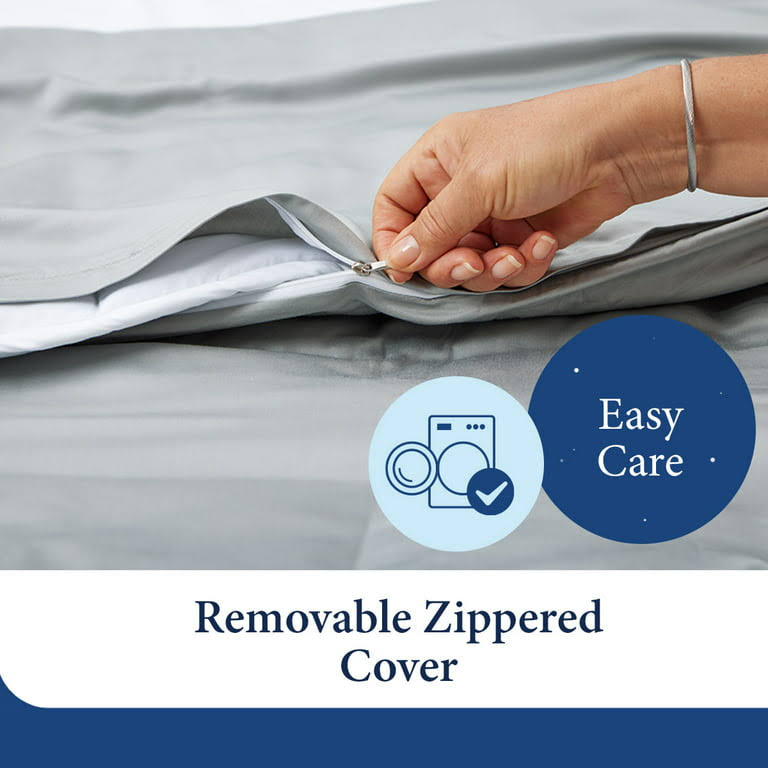 Cosy House Collection Adult Weighted Blanket & Removable Cover - 48 Inch X 72 Inch, 15 Lbs Heavy Blanket With Premium Glass Beads, Grey, Size: 48 X 72 MA_YVYOK7OL Cosy House Collection Adult Weighted Blanket & Removable Cover - 48 Inch X 72 Inch, 15 Lbs Heavy Blanket With Premium Glass Beads, Grey, Size: 48 X 72 MA_YVYOK7OL