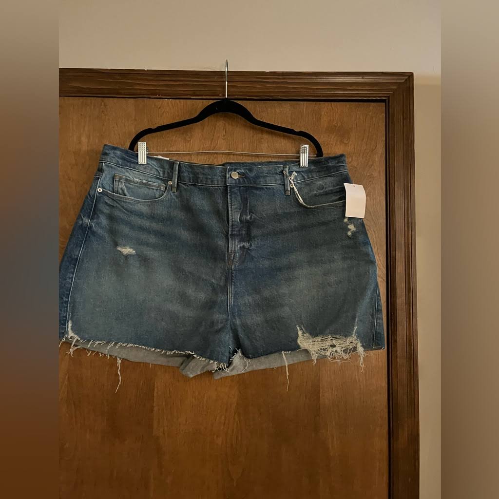 Women's Good '90s Shorts | Indigo, Size 16 Plus | Good American By Khloé Kardashian JS_ZZDJMNGC Women's Good '90s Shorts | Indigo, Size 16 Plus | Good American By Khloé Kardashian JS_ZZDJMNGC