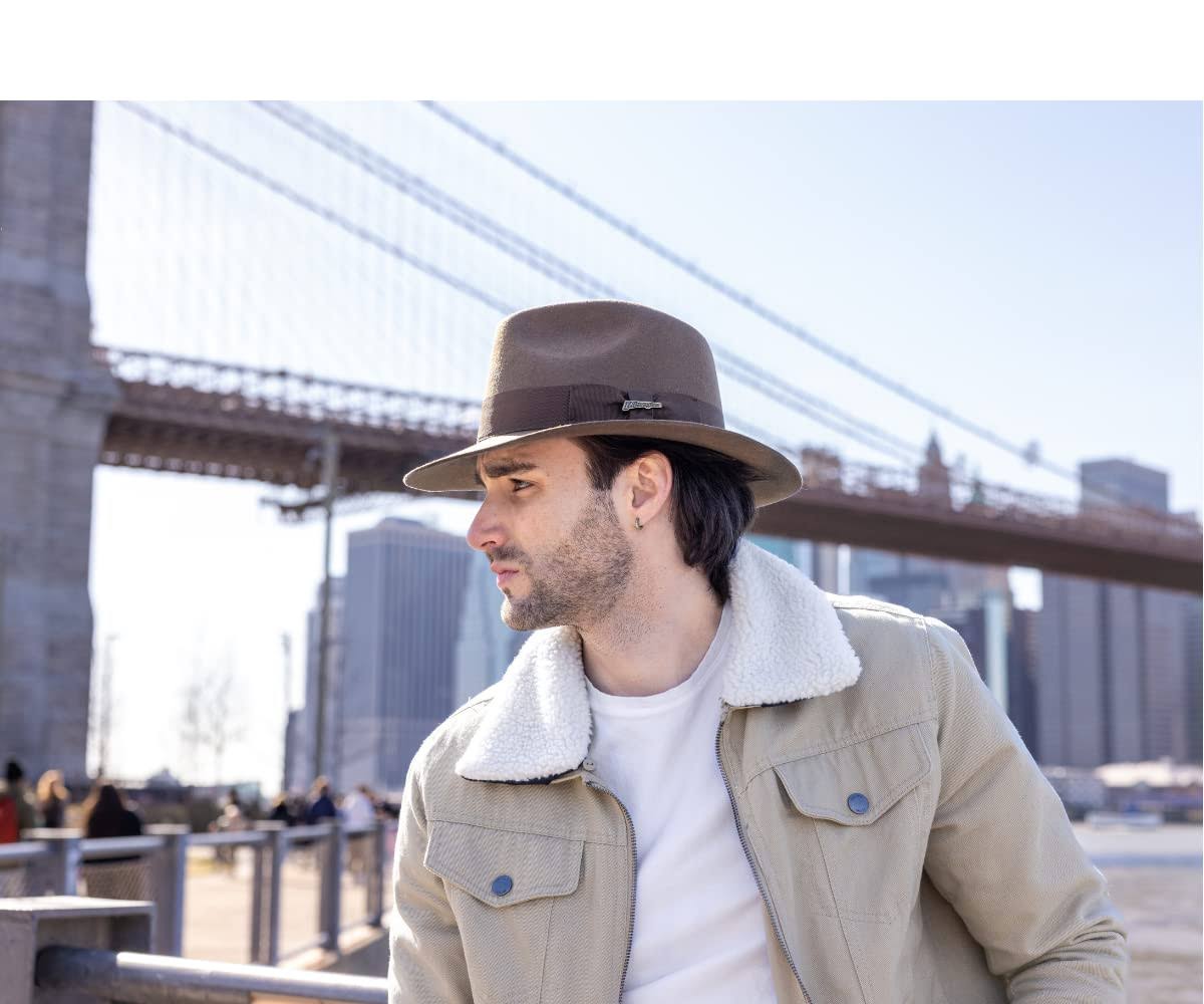 Indiana Jones Men's Wool Felt Fedora, Brown, Small O2_RLV69BZ9 Indiana Jones Men's Wool Felt Fedora, Brown, Small O2_RLV69BZ9