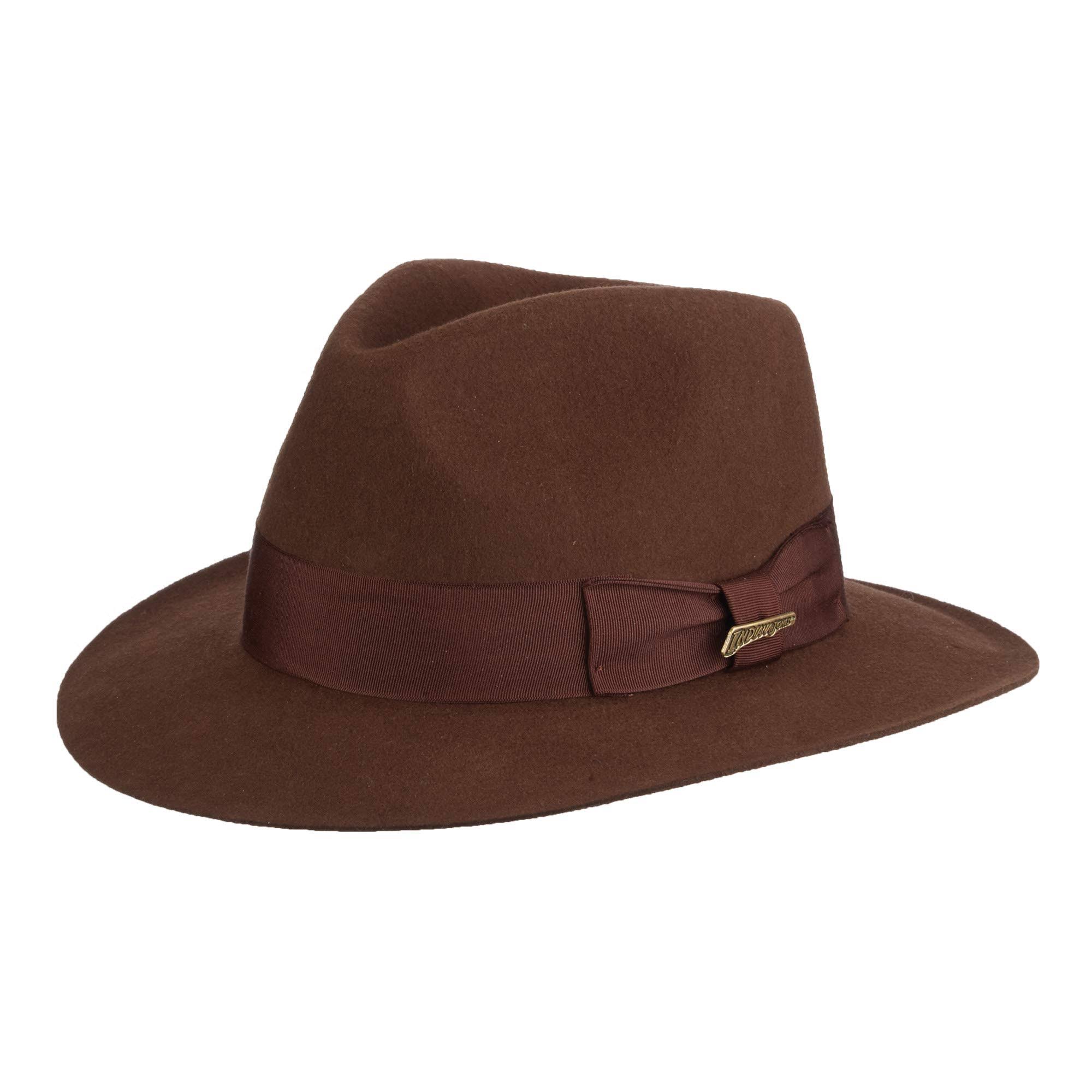 Indiana Jones Men's Wool Felt Fedora, Brown, Small O2_RLV69BZ9 Indiana Jones Men's Wool Felt Fedora, Brown, Small O2_RLV69BZ9
