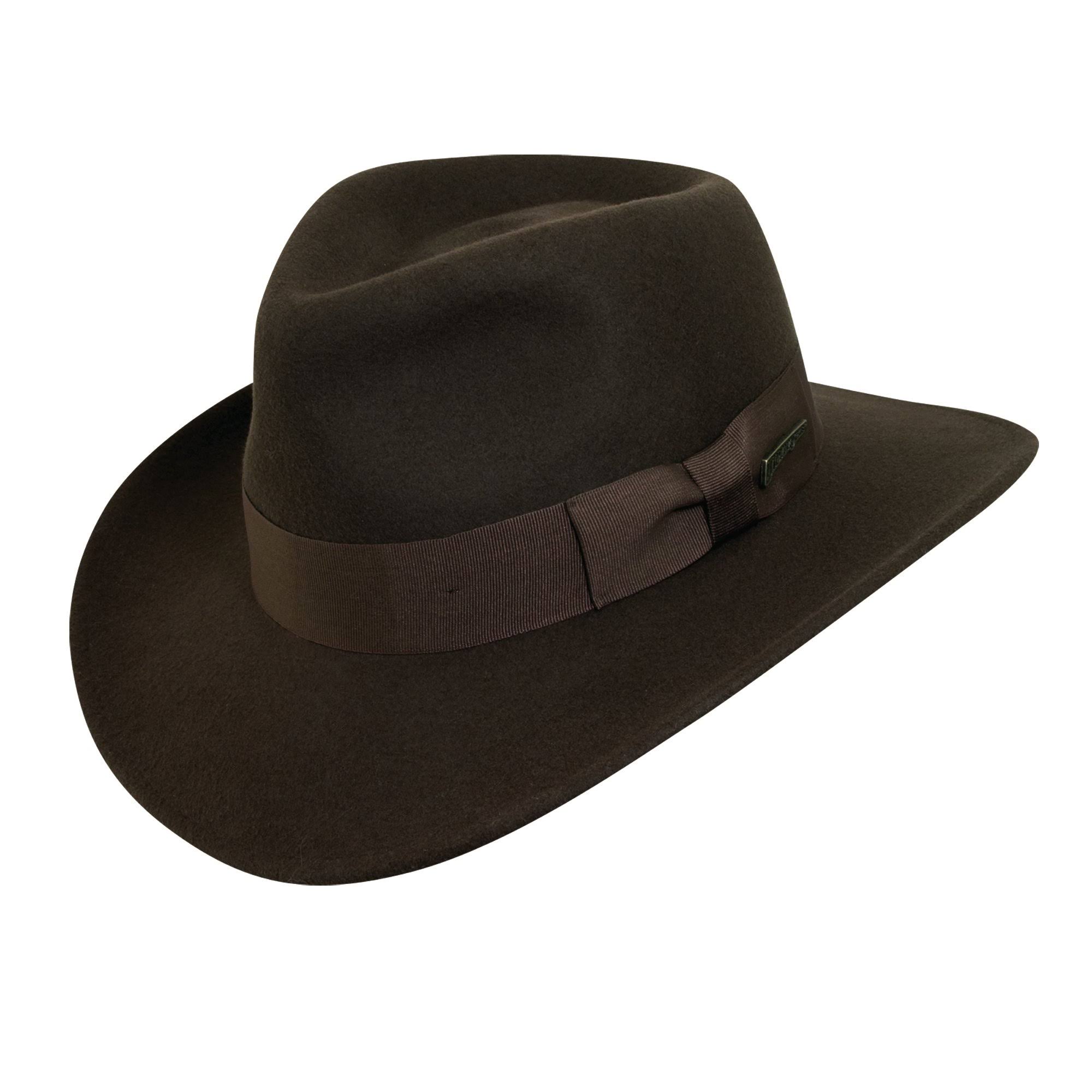 Indiana Jones Men's Wool Felt Fedora, Brown, Small O2_RLV69BZ9