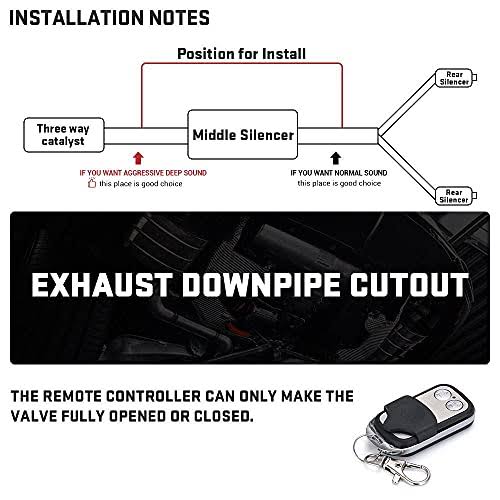 Pqy Universal 25 Electric Exhaust Cutout Remote Controller Motor E-Cut Valve Kit Dual Flaps Type, 2.5 Inch Ct93-25 CG_PVEV5IDP Pqy Universal 25 Electric Exhaust Cutout Remote Controller Motor E-Cut Valve Kit Dual Flaps Type, 2.5 Inch Ct93-25 CG_PVEV5IDP