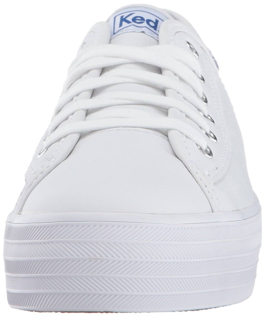 Keds Triple Kick Leather 8.5 Women's White IE_FKJLL5RG