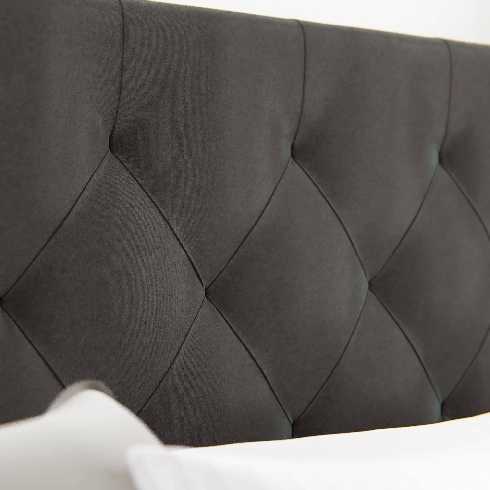 Brookside Jane Adjustable Velvet Upholstered Headboard - Black - Queen IF_0MNOFXMZ