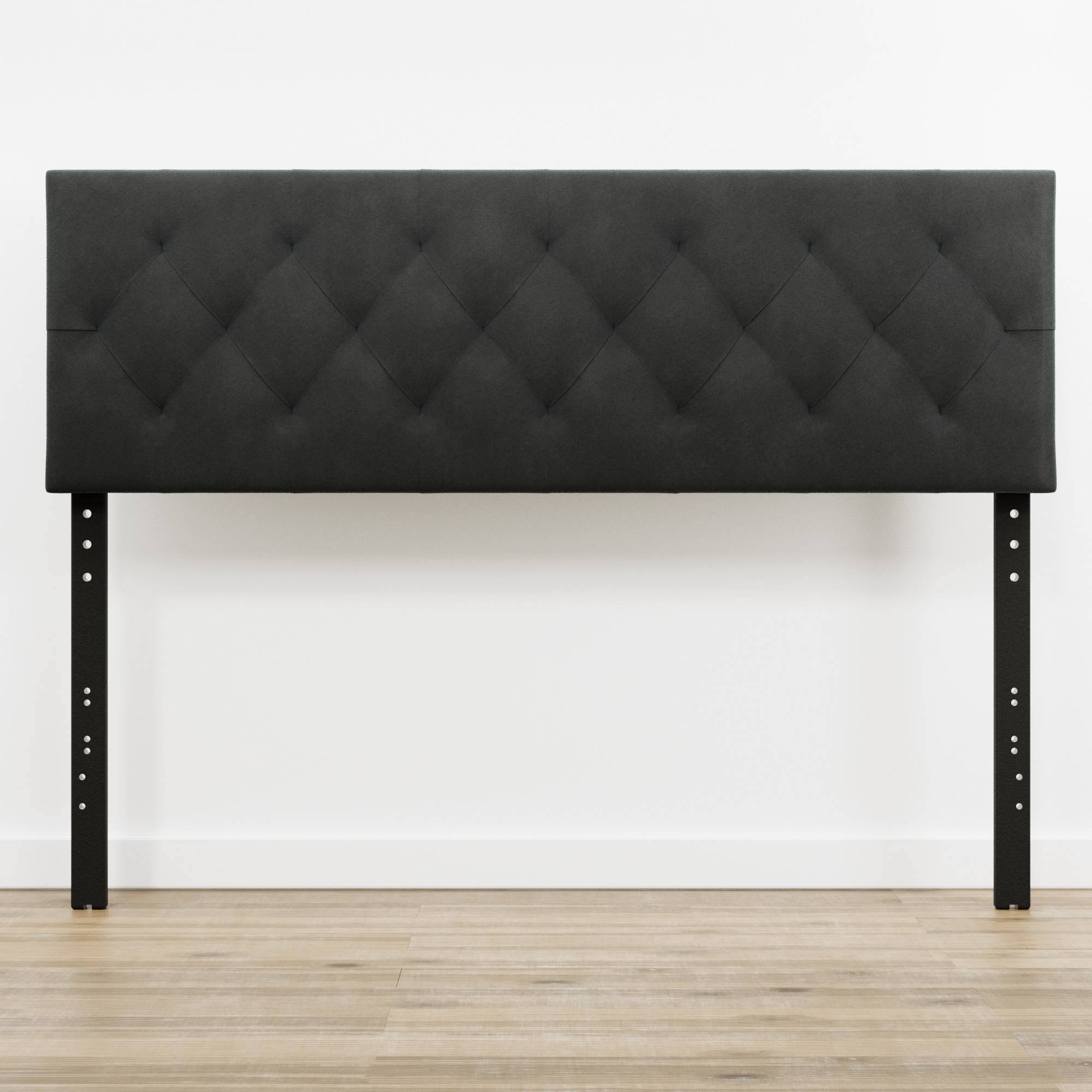 Brookside Jane Adjustable Velvet Upholstered Headboard - Black - Queen IF_0MNOFXMZ