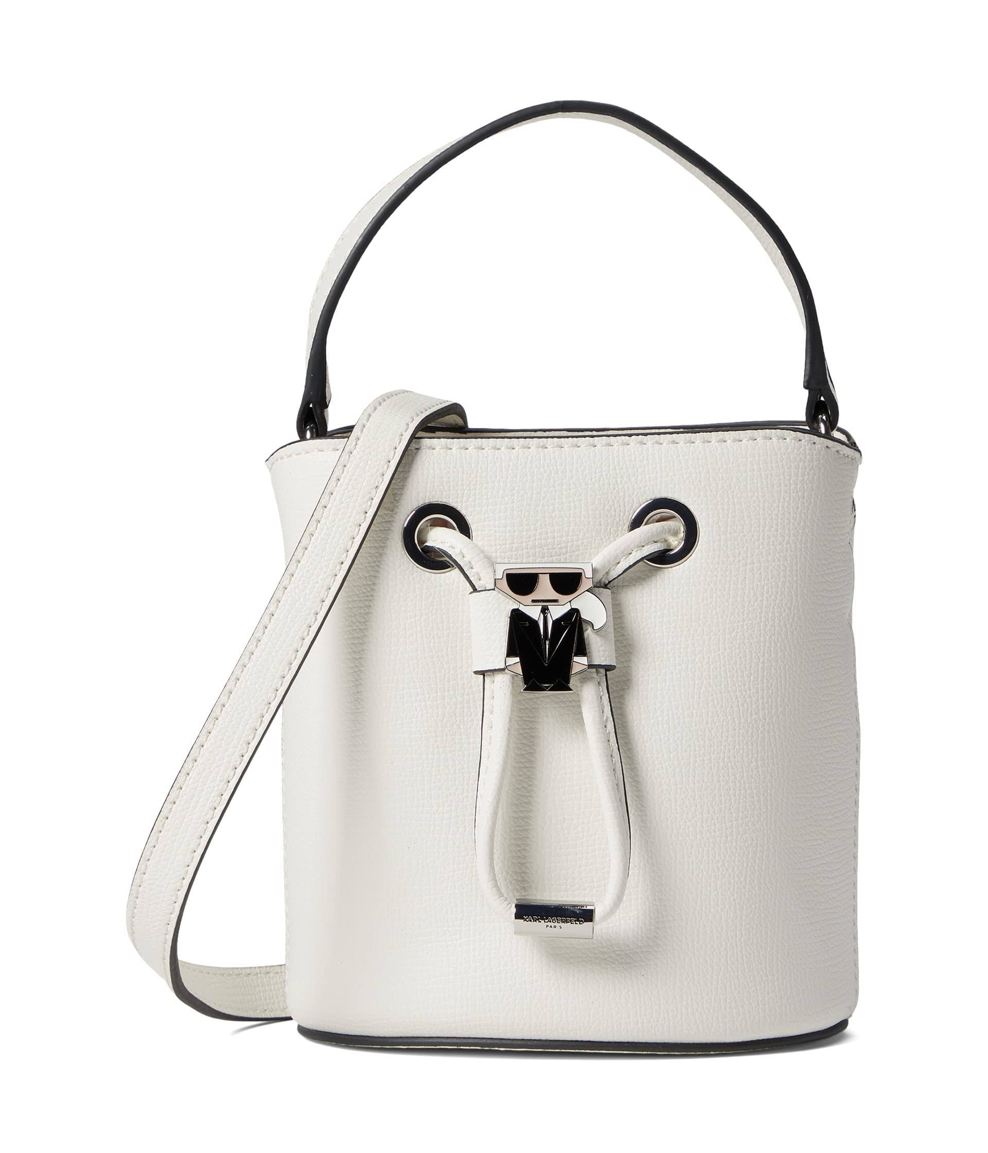 Karl Lagerfeld Paris Maybelle Bucket Handbags Winter White ZK_I34ITGDN Karl Lagerfeld Paris Maybelle Bucket Handbags Winter White ZK_I34ITGDN