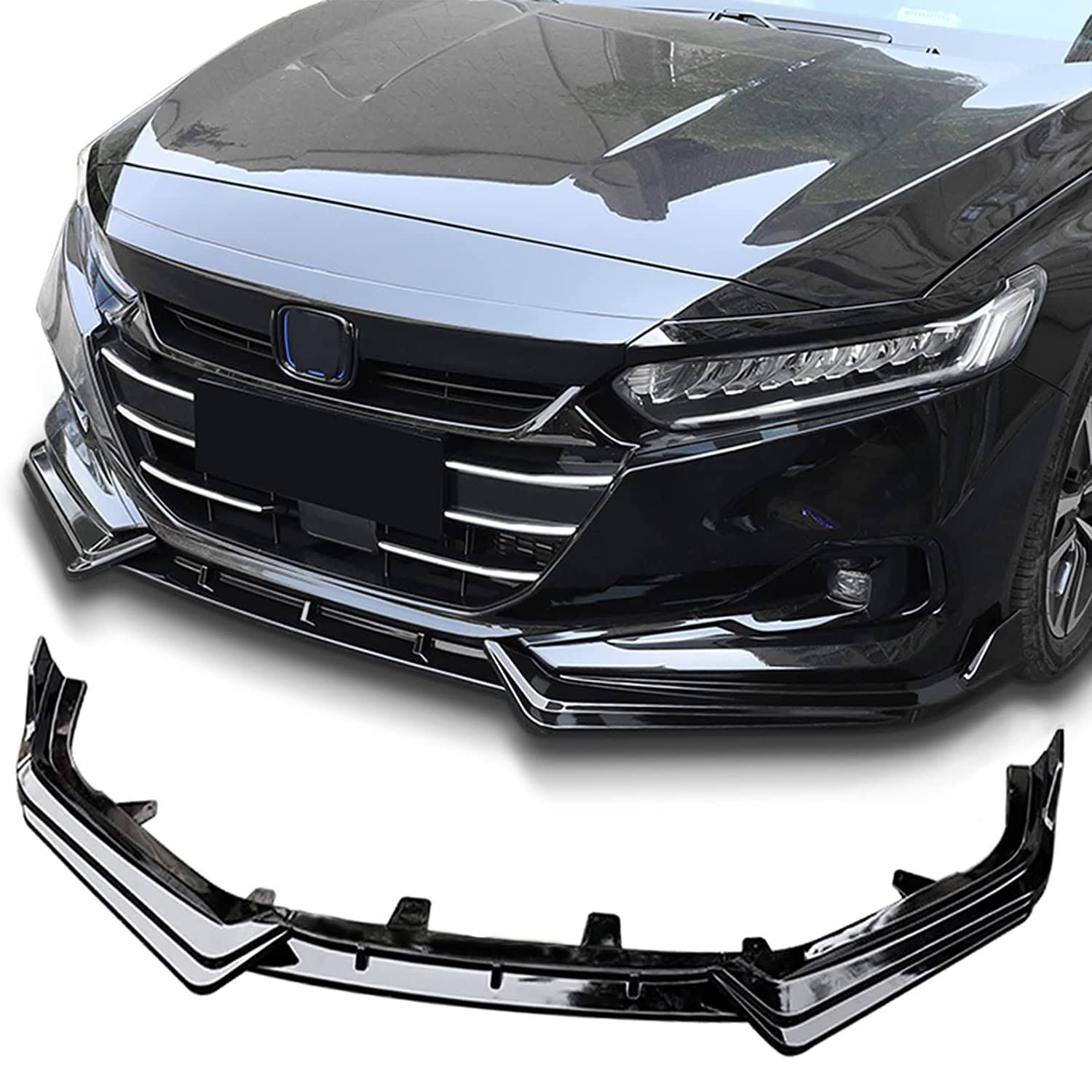 Archaic Front Bumper Lip Spoiler Compatible With Honda Accord Sedan Se/Ex-L/Lx/Touring 2021 2022, Splitter Under Chin Spoiler Body Kit Lower Spoiler LG_LULMJCXS Archaic Front Bumper Lip Spoiler Compatible With Honda Accord Sedan Se/Ex-L/Lx/Touring 2021 2022, Splitter Under Chin Spoiler Body Kit Lower Spoiler LG_LULMJCXS