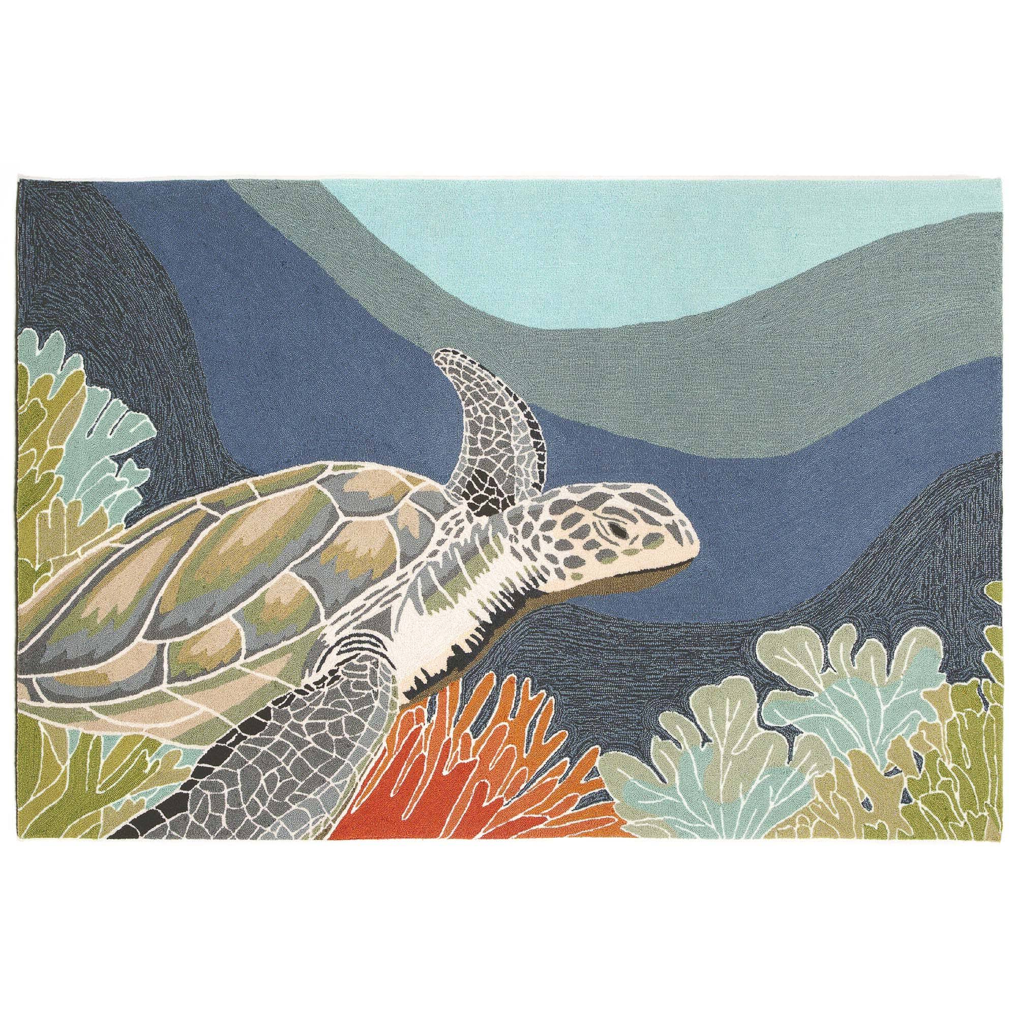 Liora Manne Ravella Akumal Indoor/Outdoor Rug Ocean 5'X7'6 4K_KW7Z514K Liora Manne Ravella Akumal Indoor/Outdoor Rug Ocean 5'X7'6 4K_KW7Z514K