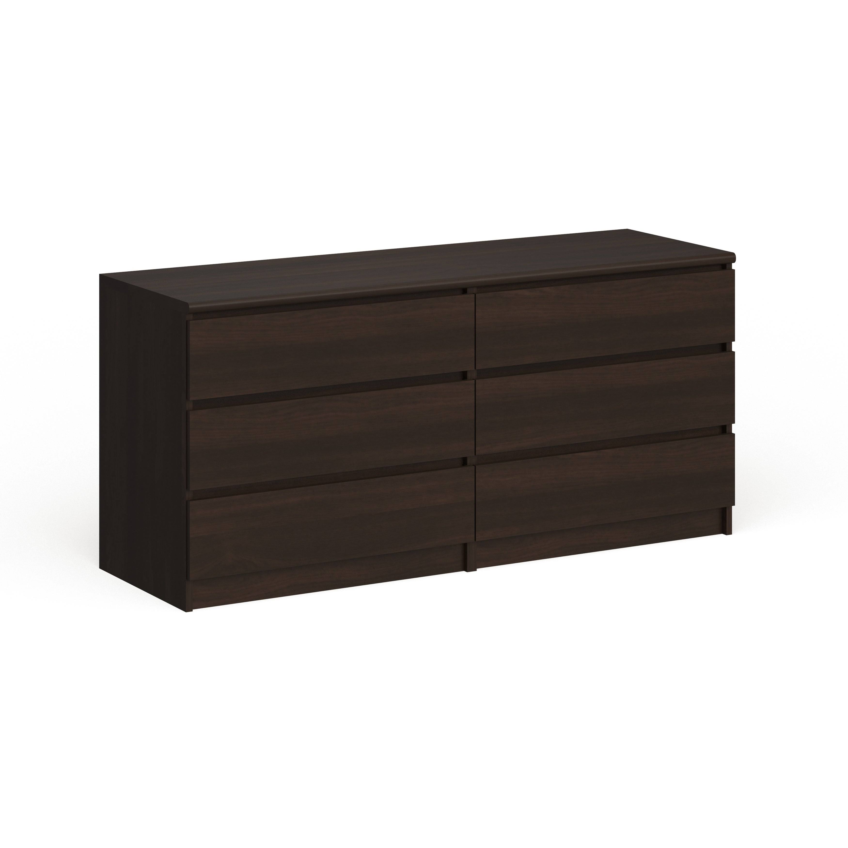 Tvilum Scottsdale 6 Drawer Double Dresser, Jackson Hickory GX_2GRPSIWF