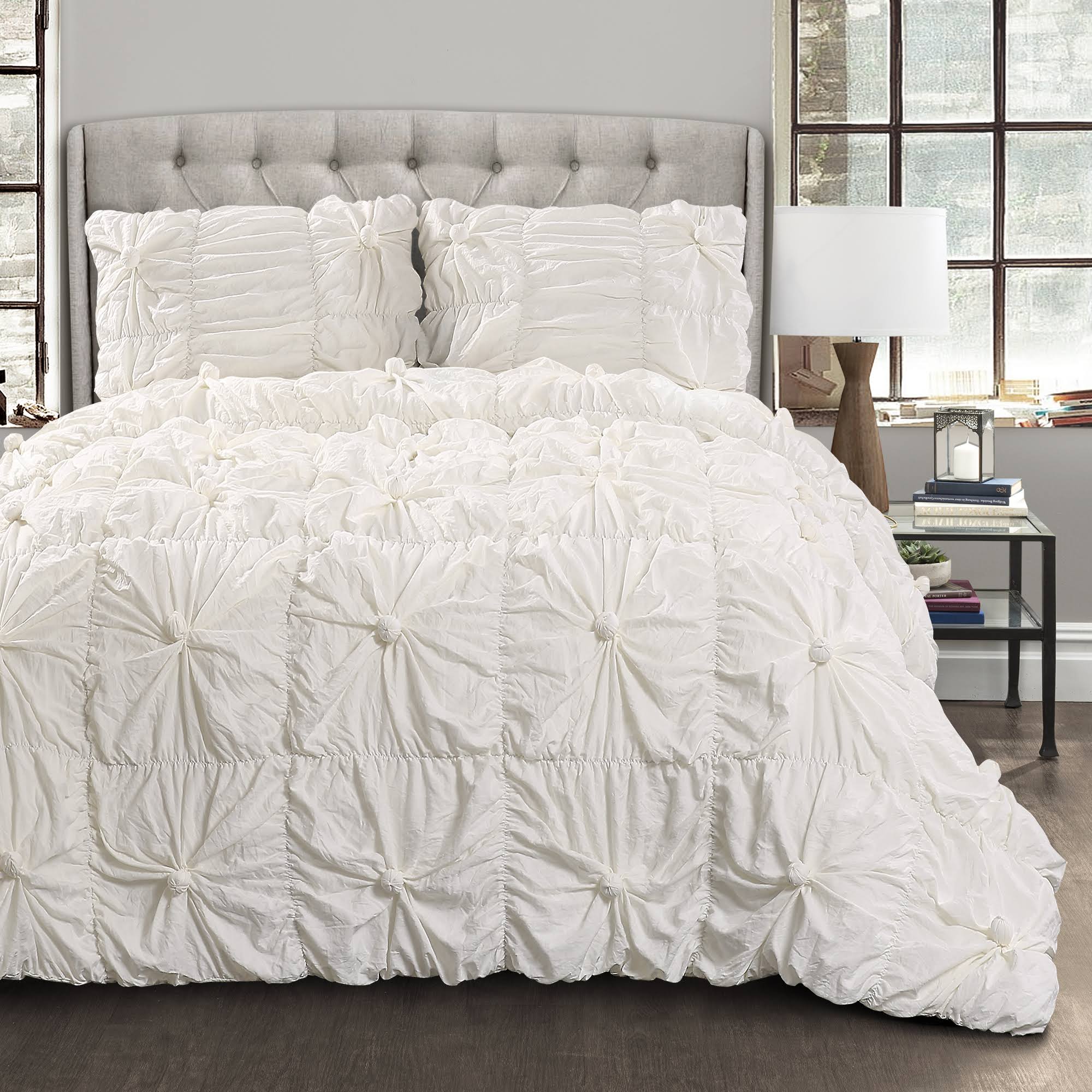 Lush Decor Bella Comforter Set White King RA_WTVMYJ6Y