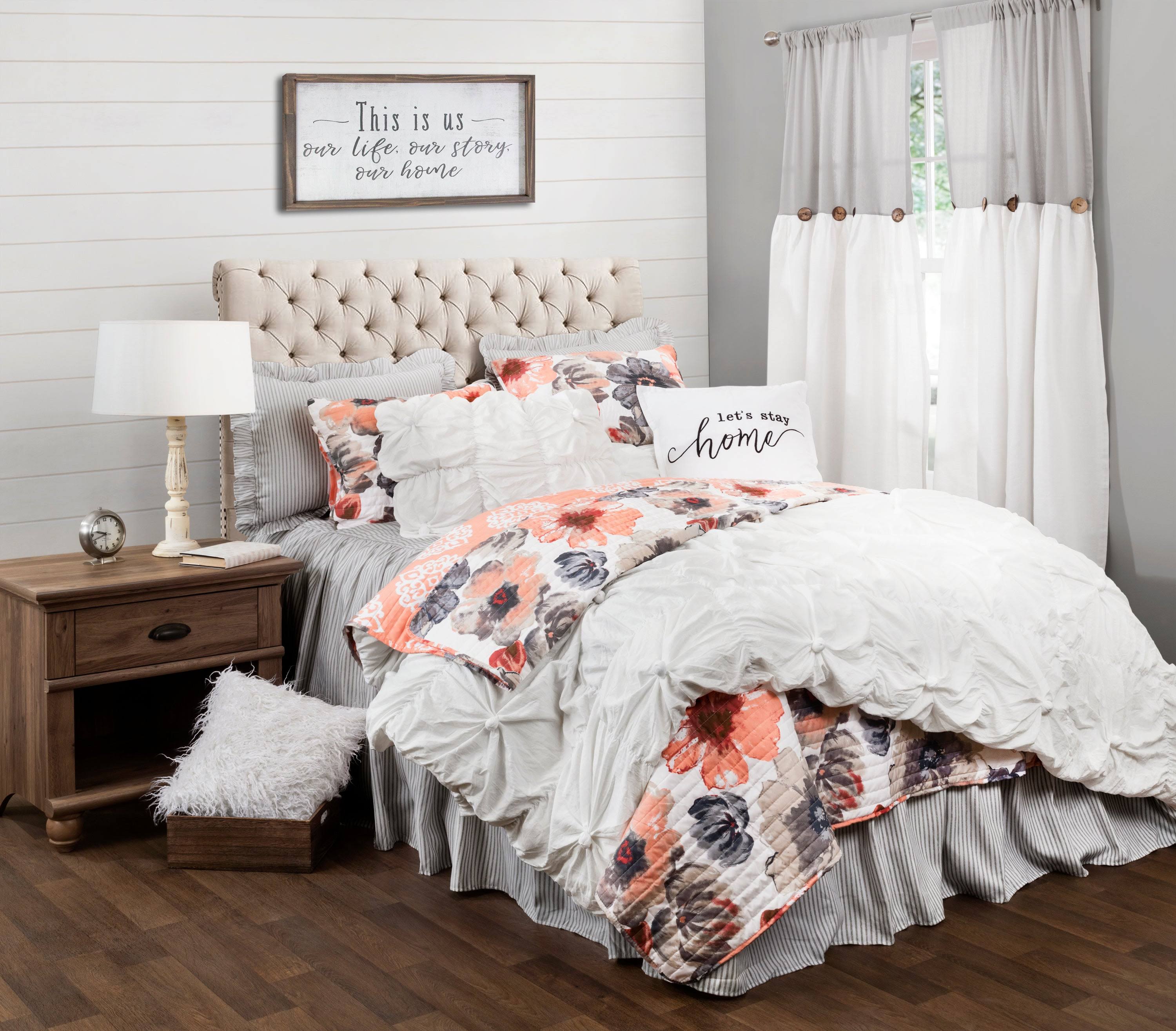 Lush Decor Bella Comforter Set White King RA_WTVMYJ6Y