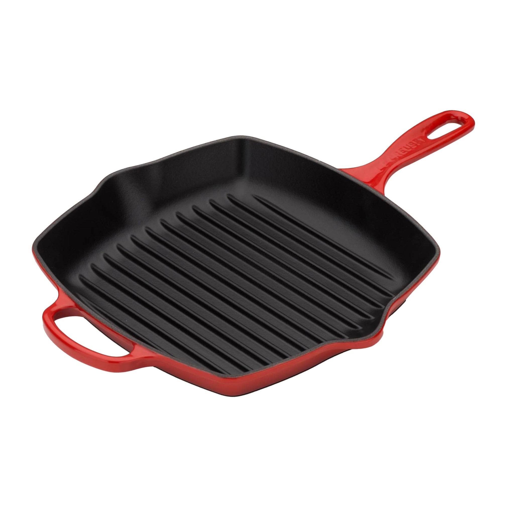 Le Creuset Signature 10.25 Cast Iron Square Skillet Grill - Cerise LH_YBFCLQIU