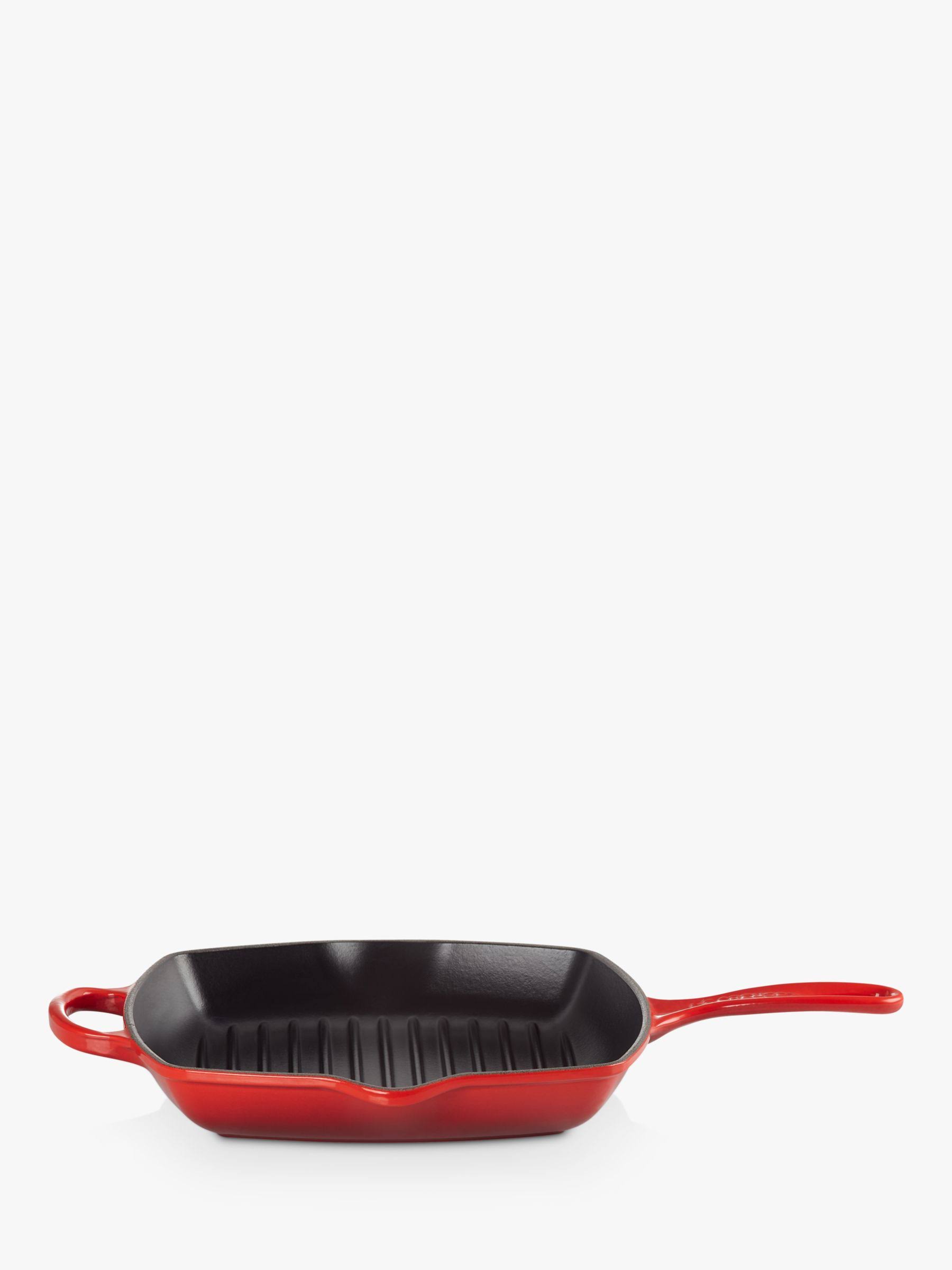 Le Creuset Signature 10.25 Cast Iron Square Skillet Grill - Cerise LH_YBFCLQIU