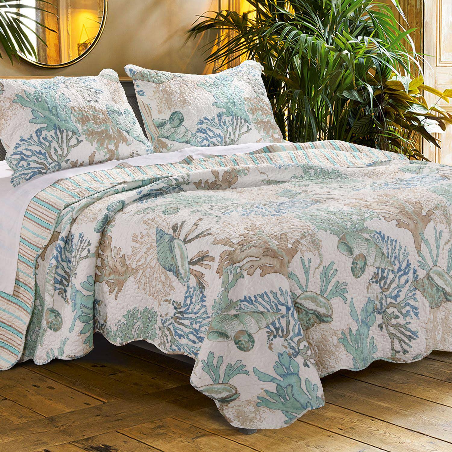 Bungalow Atlantis Quilt Set Twin Jade 1V_FCNVLH2Q